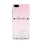 Personalised Faux Glitter Marble Name Huawei Y5 Prime 2018 Phone Case