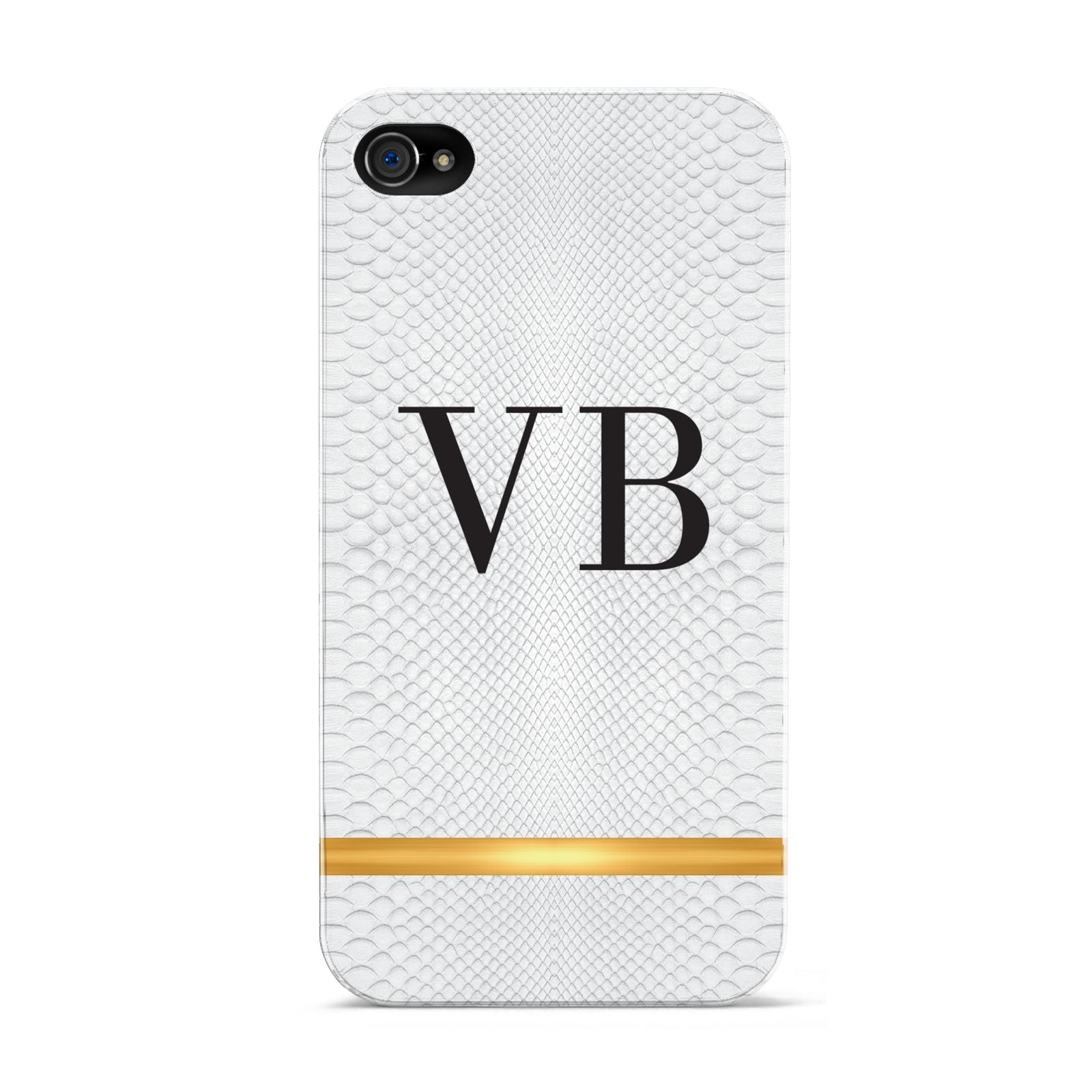 Personalised Faux Snakeskin Initials Apple iPhone 4s Case