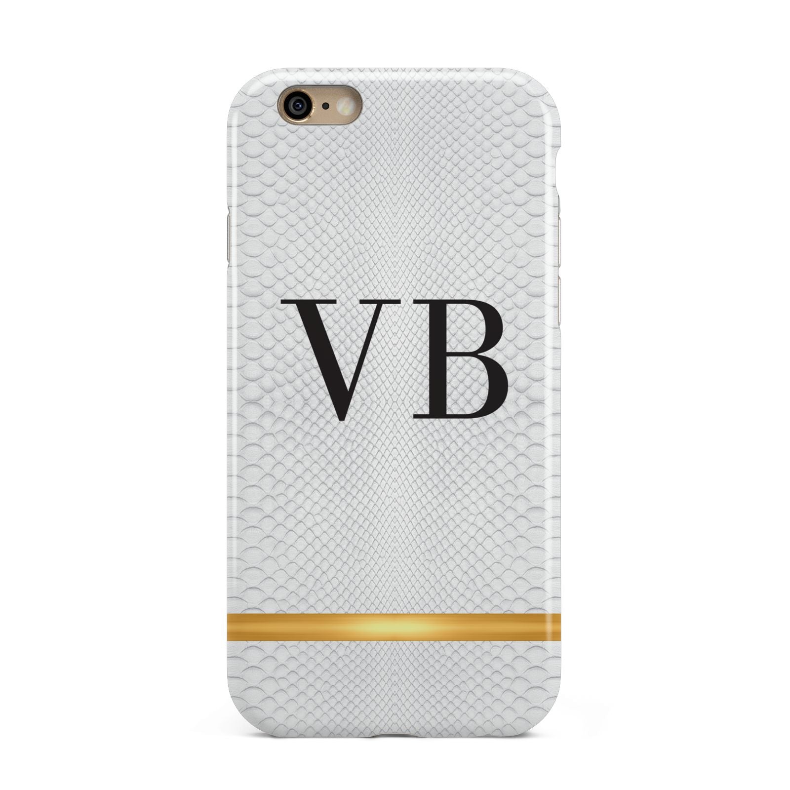 Personalised Faux Snakeskin Initials Apple iPhone 6 3D Tough Case