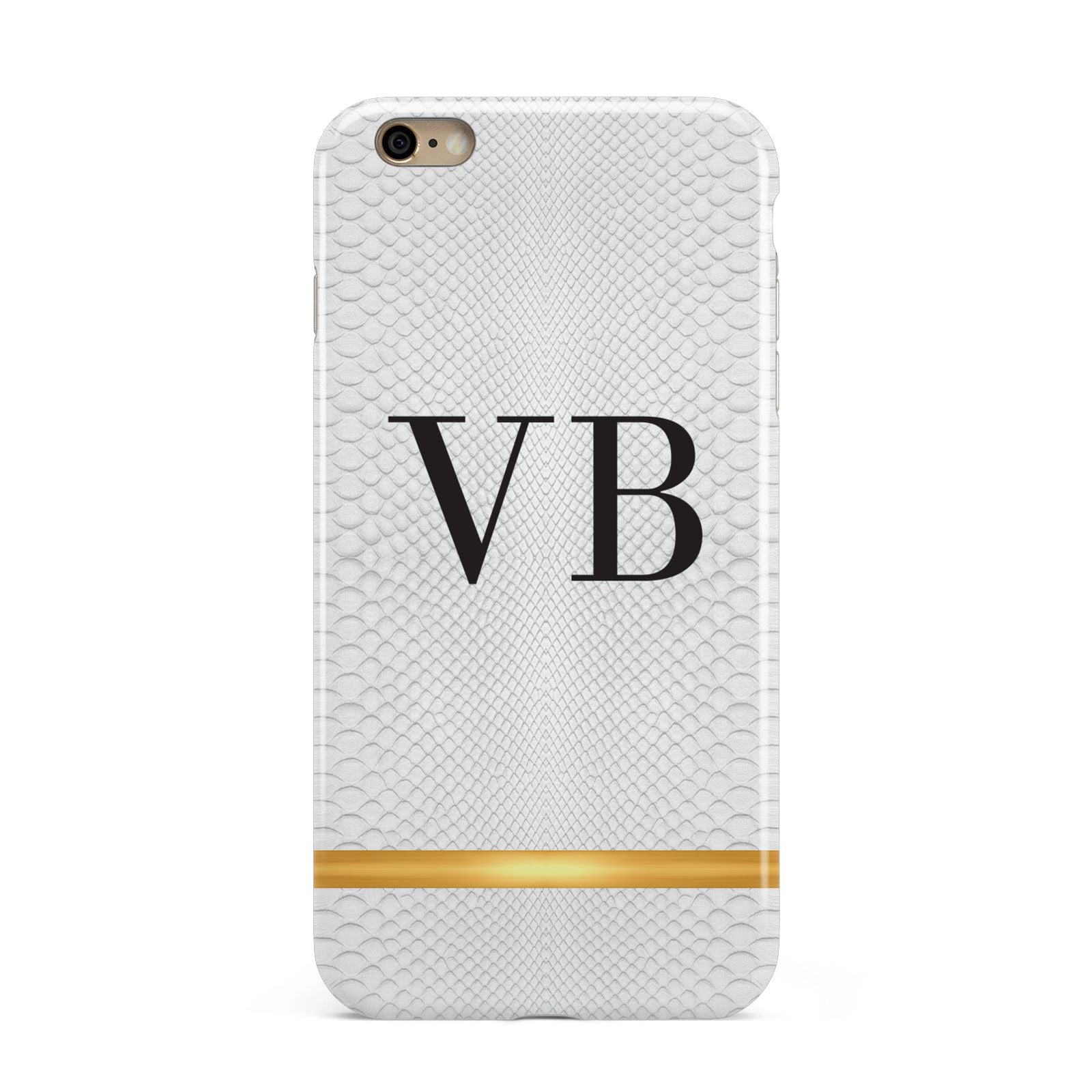 Personalised Faux Snakeskin Initials Apple iPhone 6 Plus 3D Tough Case