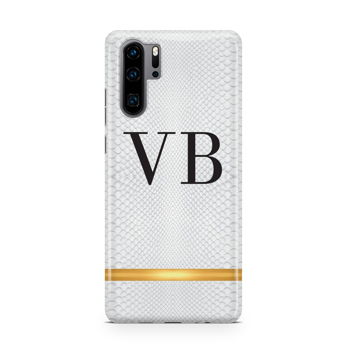 Personalised Faux Snakeskin Initials Huawei P30 Pro Phone Case