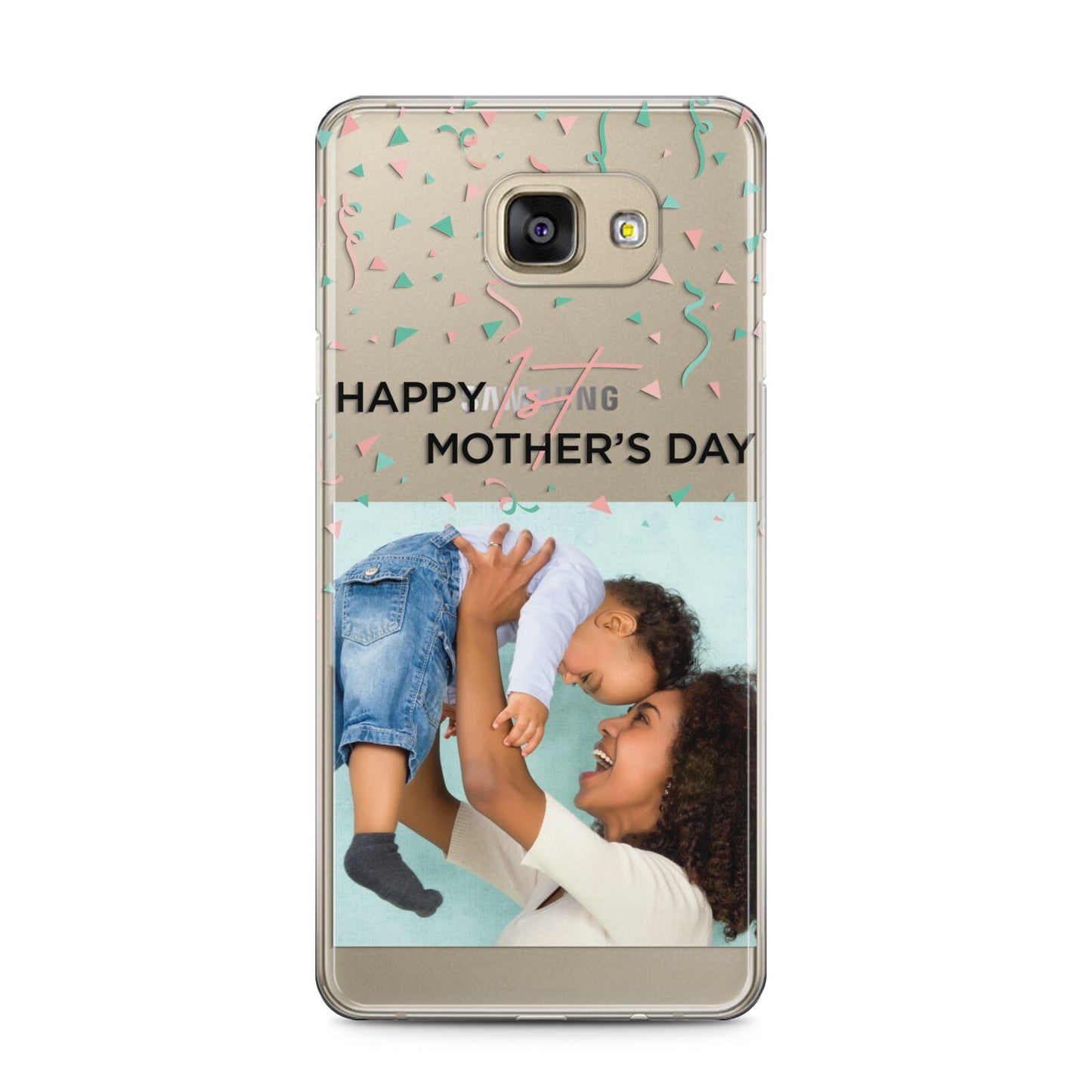 Personalised First Mothers Day Samsung Galaxy A5 2016 Case on gold phone