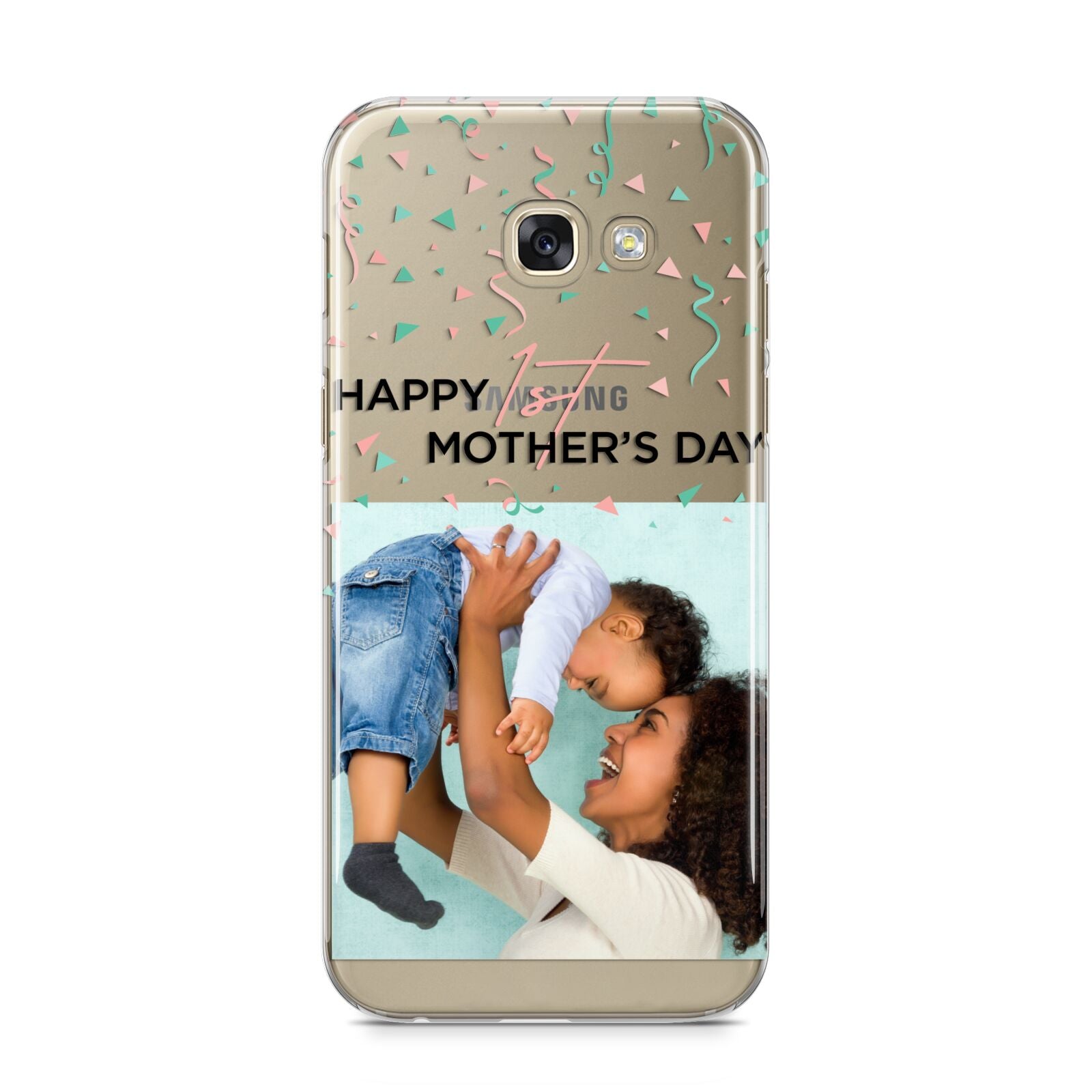 Personalised First Mothers Day Samsung Galaxy A5 2017 Case on gold phone