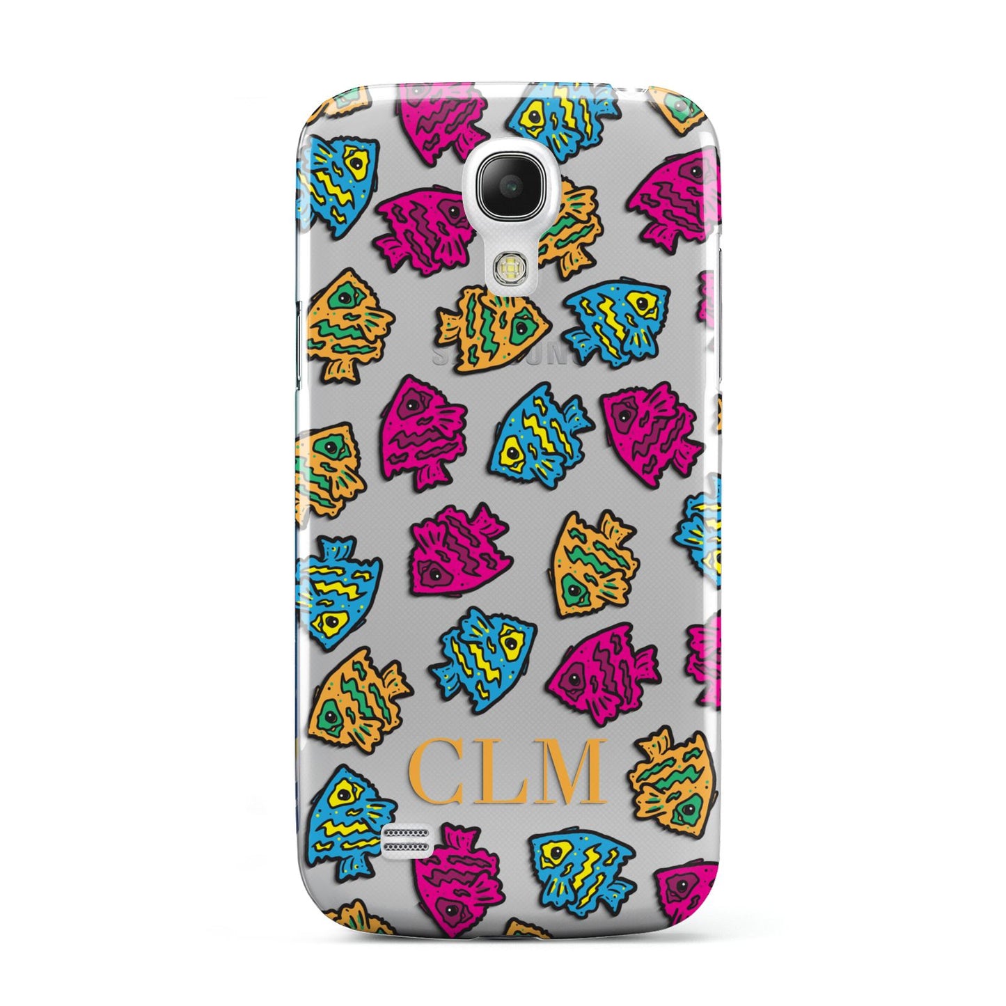 Personalised Fish Initials Clear Samsung Galaxy S4 Mini Case