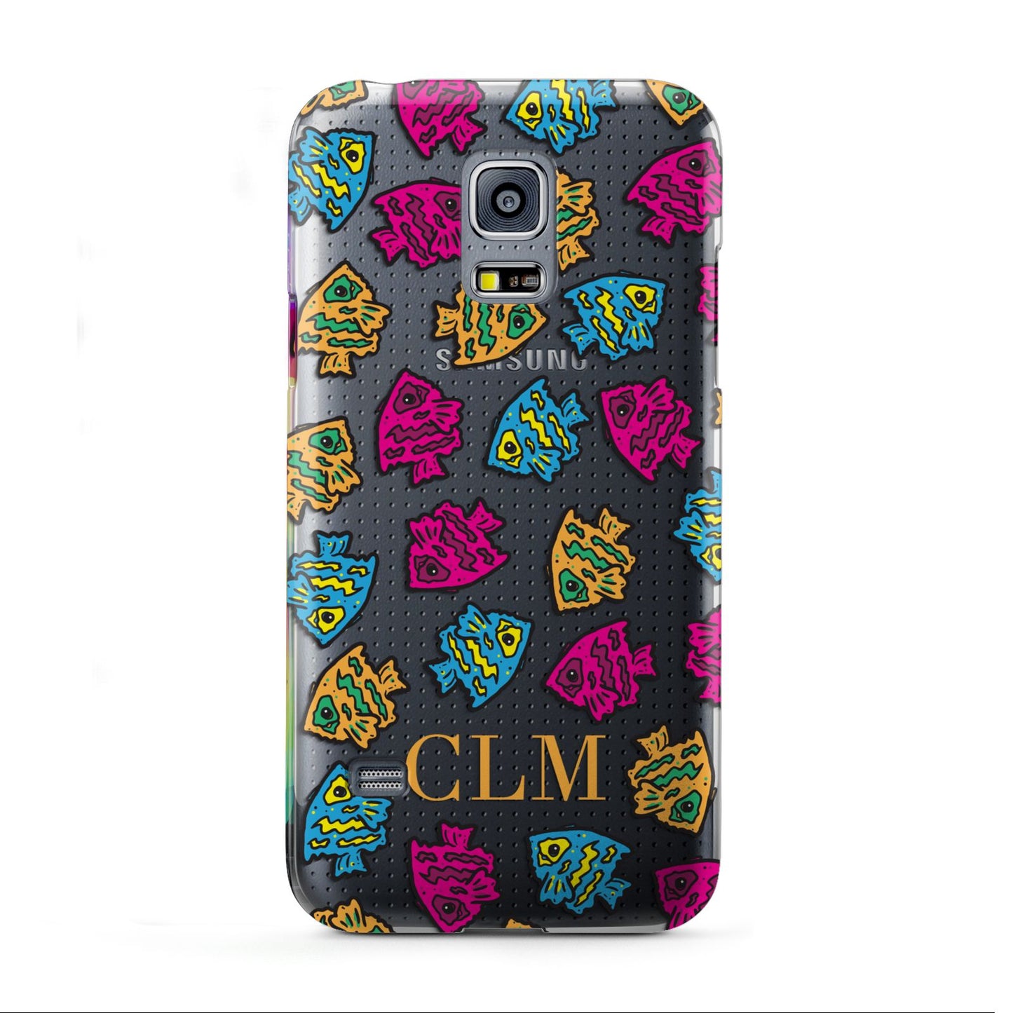 Personalised Fish Initials Clear Samsung Galaxy S5 Mini Case