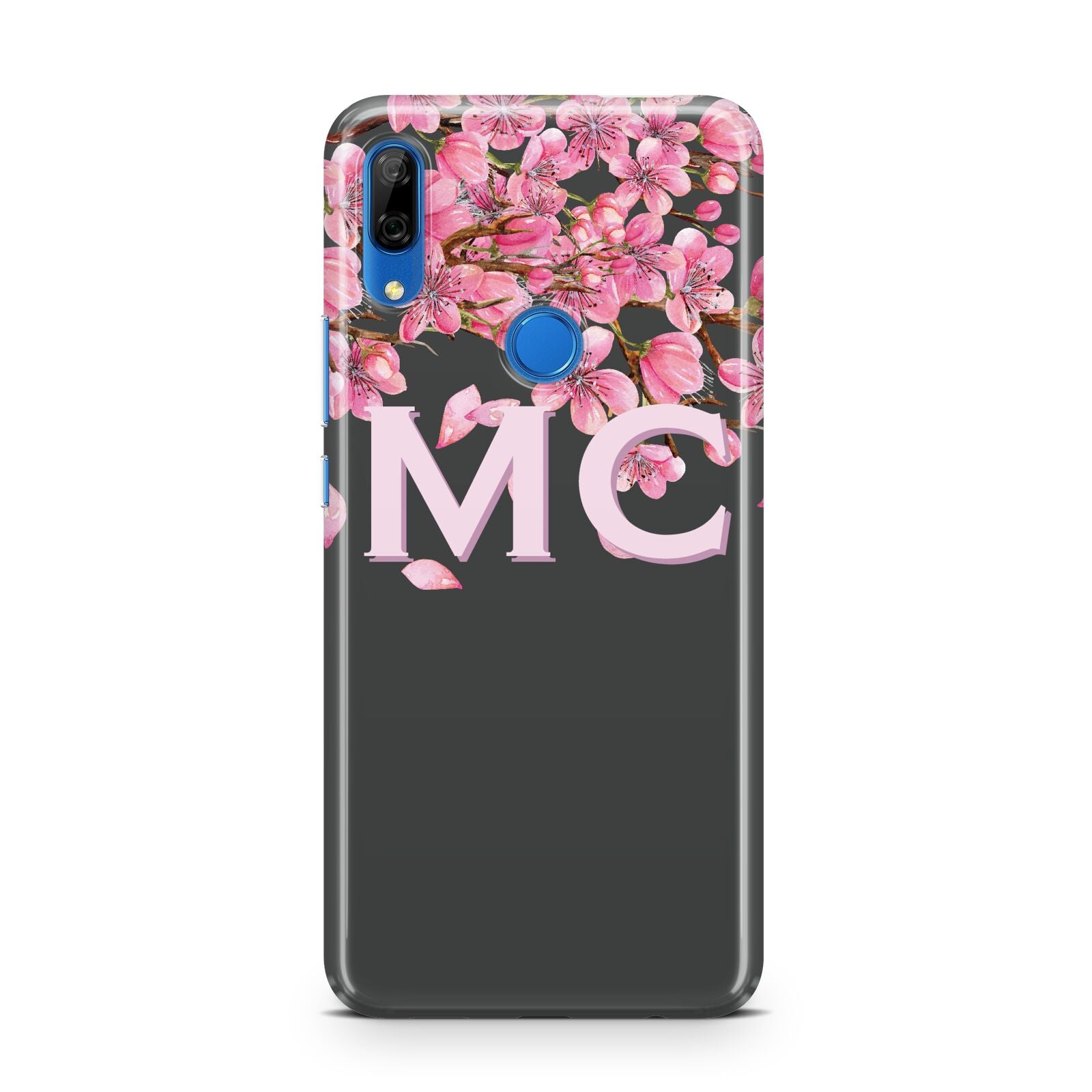 Personalised Floral Blossom Black Pink Huawei P Smart Z