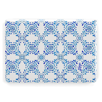 Personalised Floral Greek Tiles Apple MacBook Case