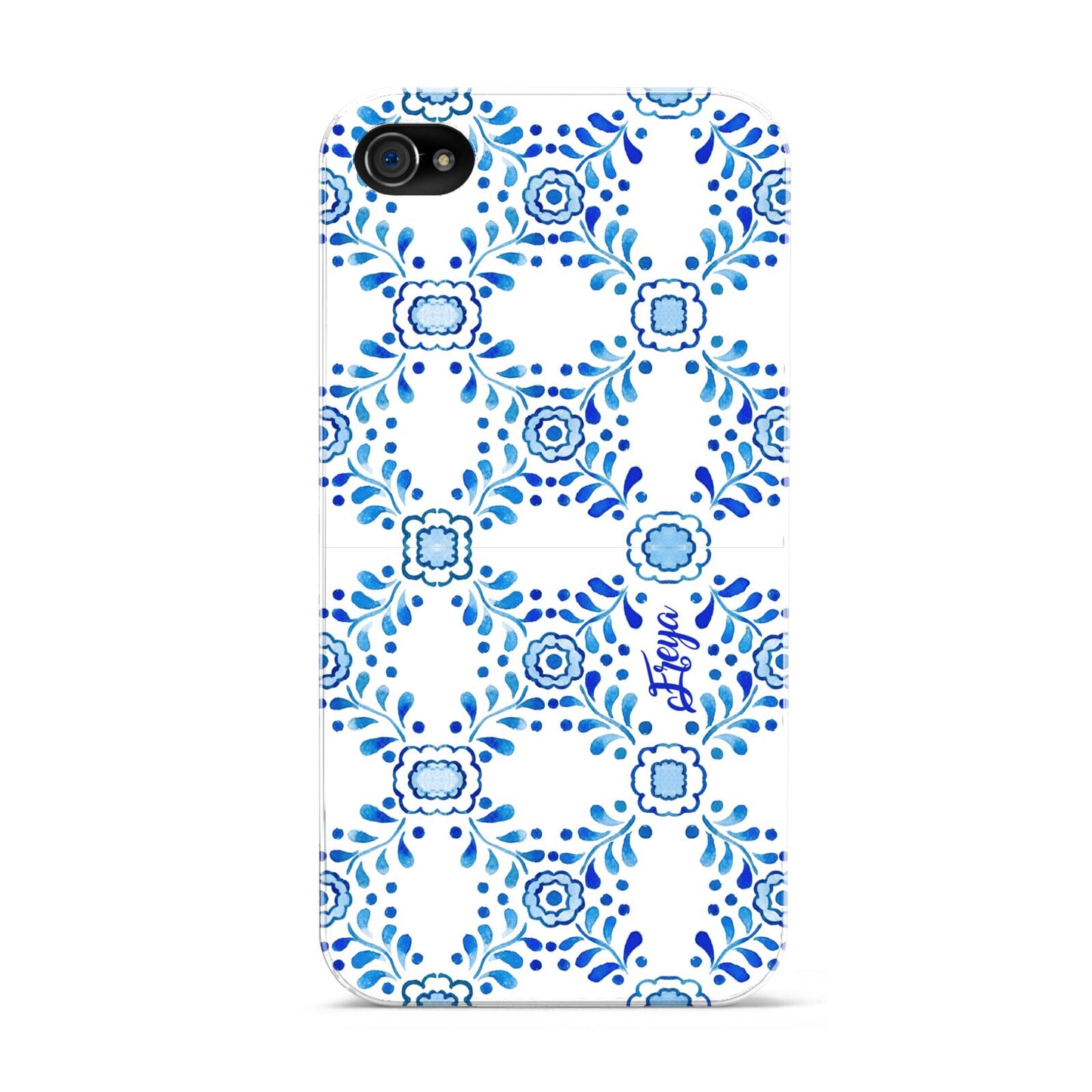 Personalised Floral Greek Tiles Apple iPhone 4s Case