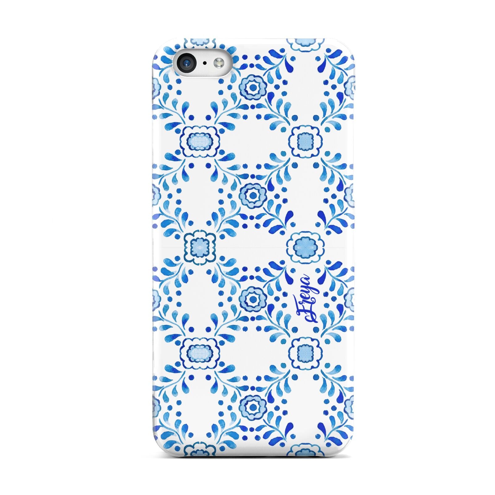 Personalised Floral Greek Tiles Apple iPhone 5c Case