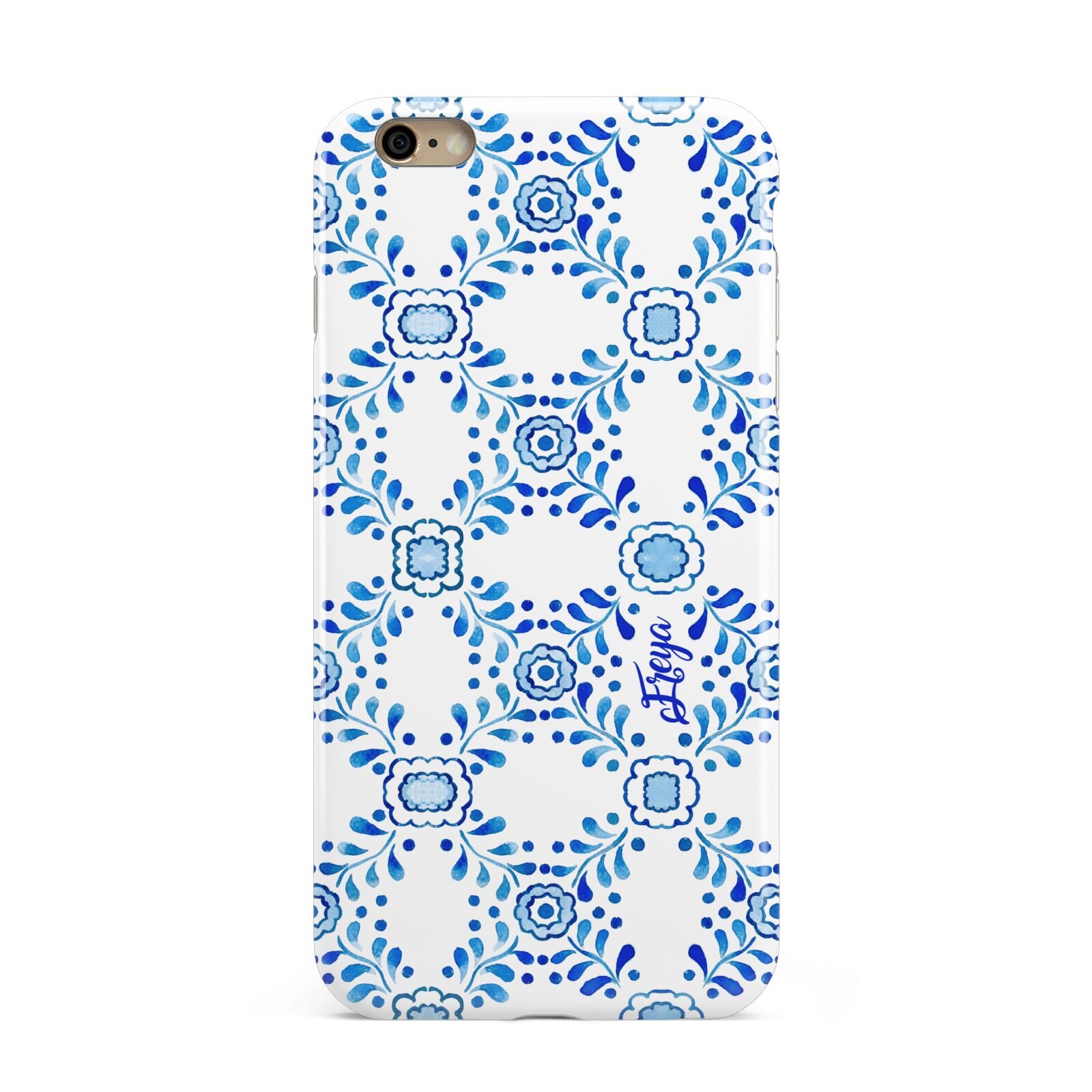 Personalised Floral Greek Tiles Apple iPhone 6 Plus 3D Tough Case