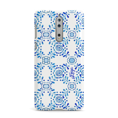 Personalised Floral Greek Tiles Nokia Case