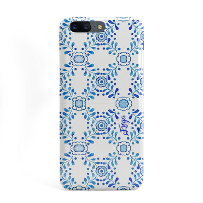 Personalised Floral Greek Tiles OnePlus Case