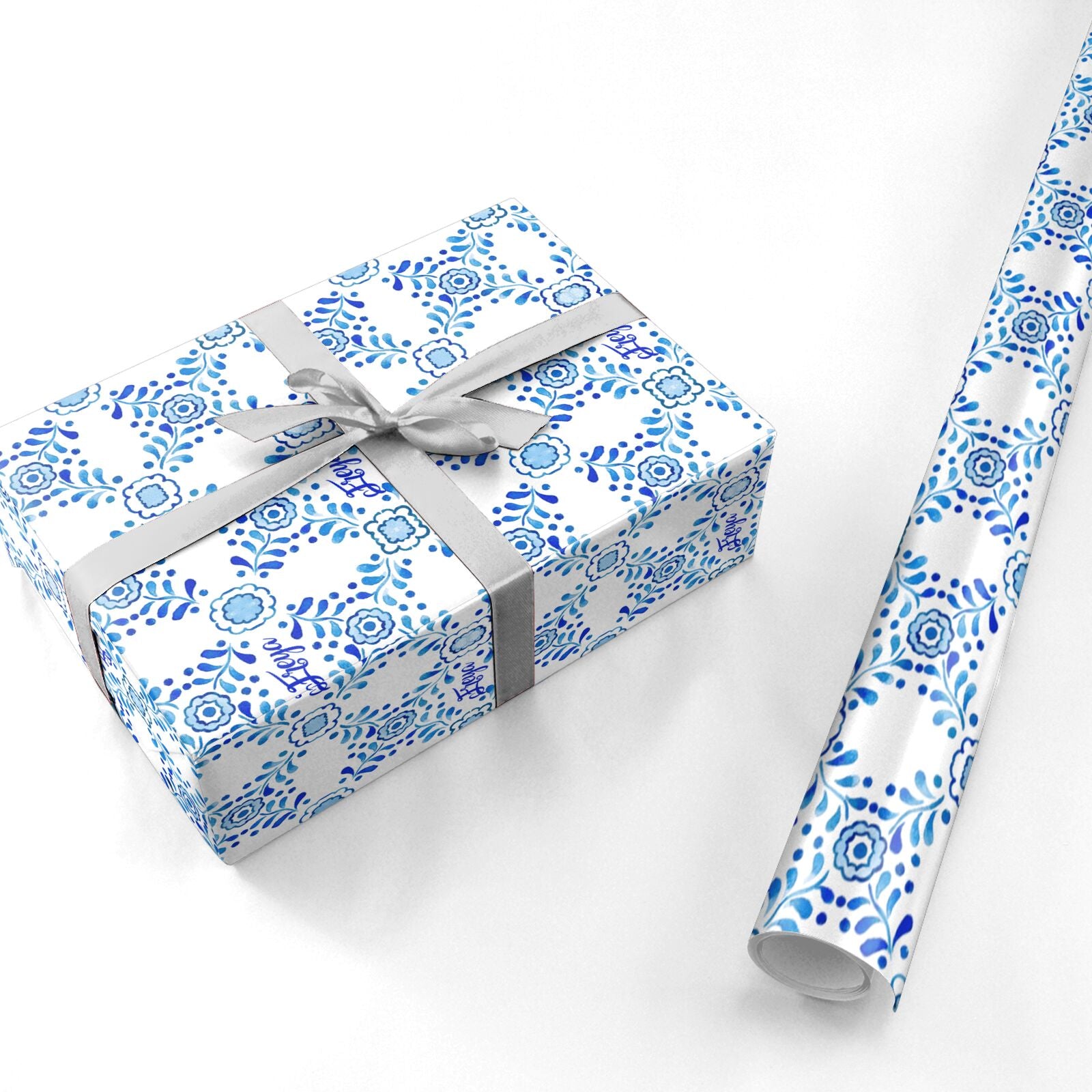 Mediterranean Greek Wedding Wrapping Paper Sheets, Gift Wrap