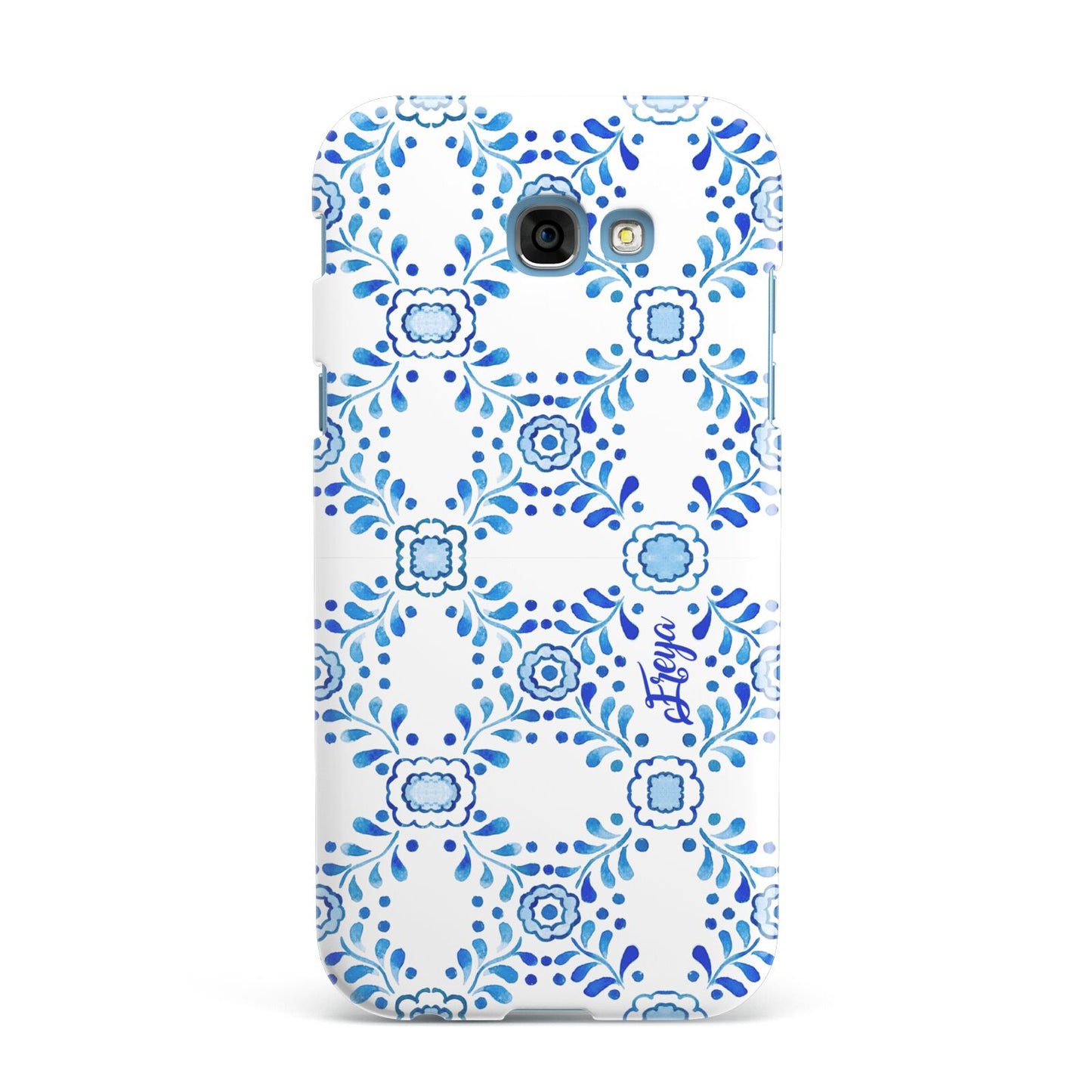 Personalised Floral Greek Tiles Samsung Galaxy A7 2017 Case