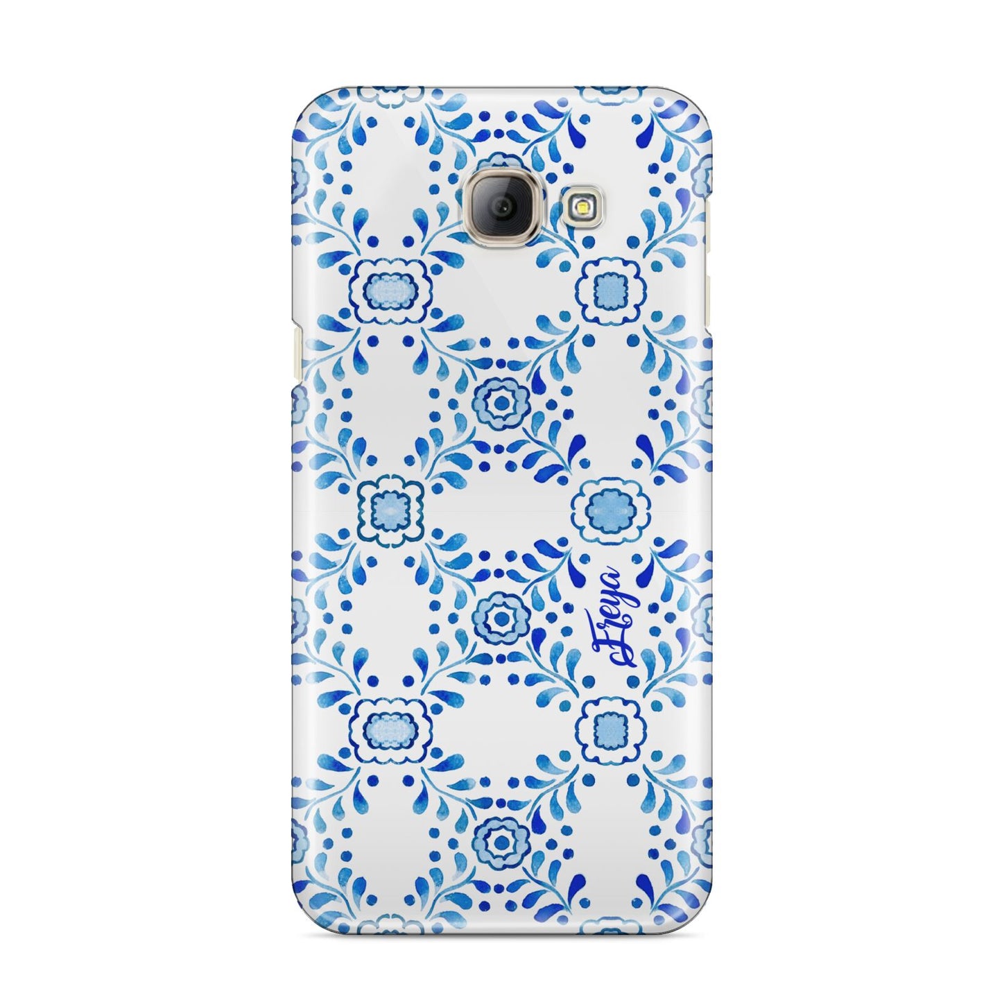 Personalised Floral Greek Tiles Samsung Galaxy A8 2016 Case