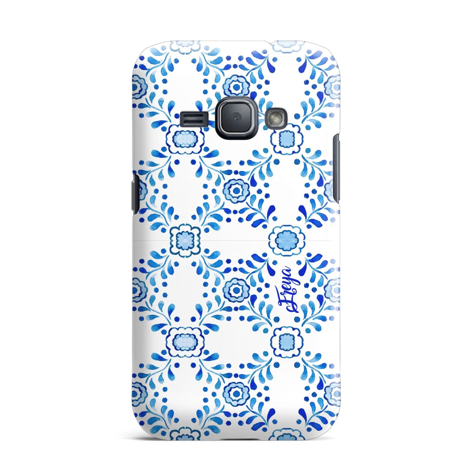 Personalised Floral Greek Tiles Samsung Galaxy J1 2016 Case