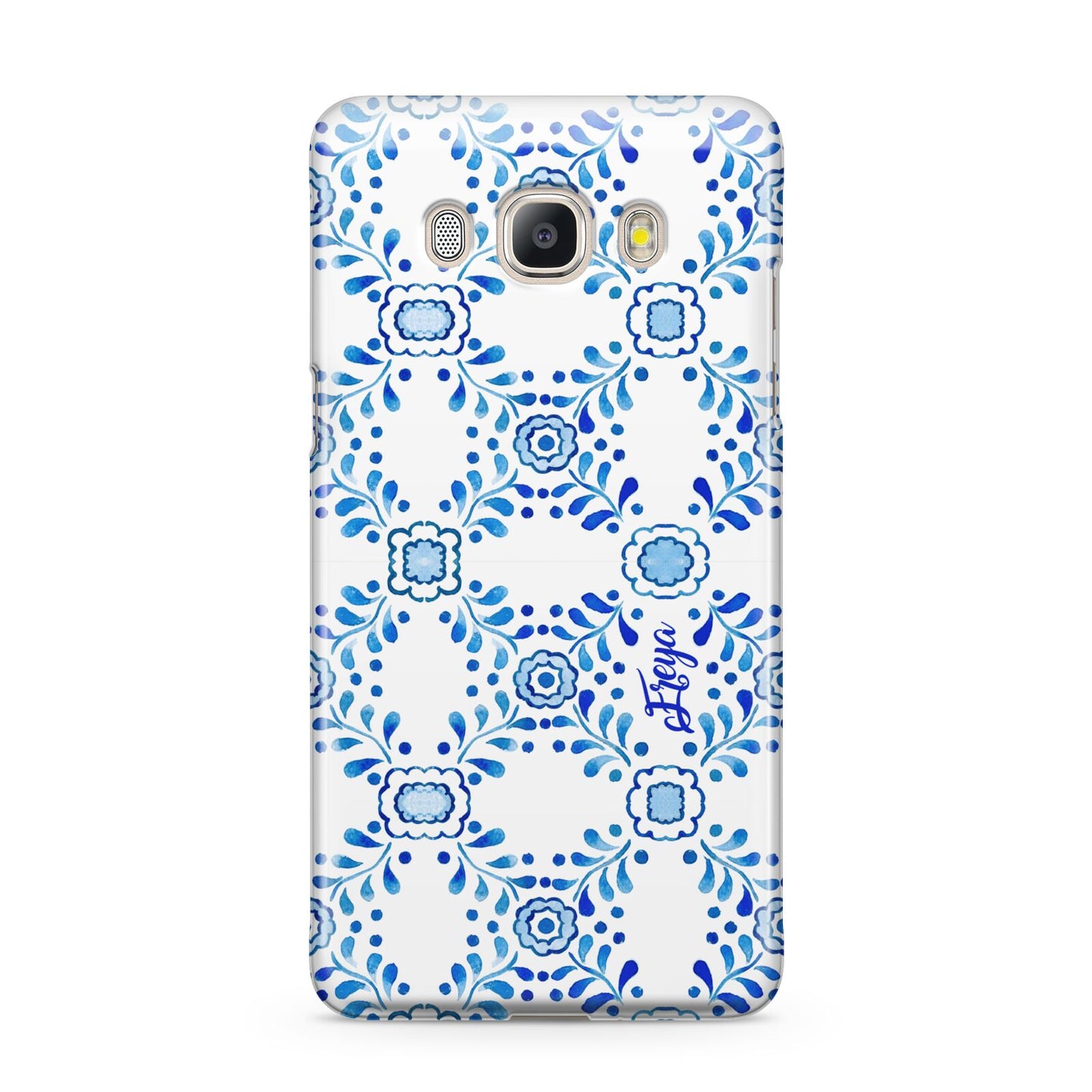 Personalised Floral Greek Tiles Samsung Galaxy J5 2016 Case