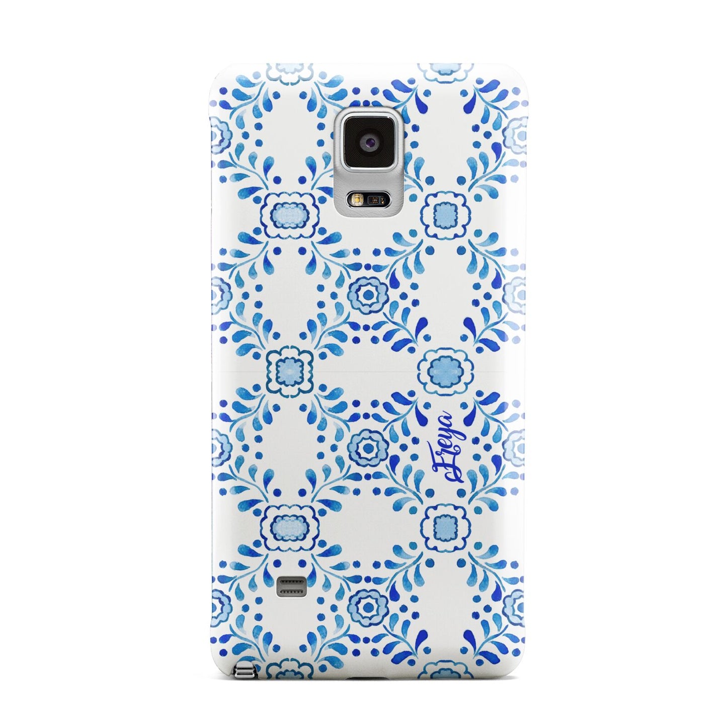 Personalised Floral Greek Tiles Samsung Galaxy Note 4 Case