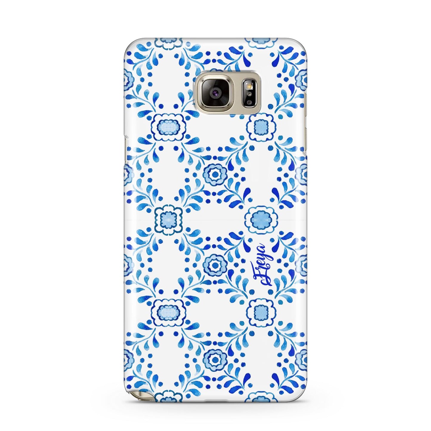 Personalised Floral Greek Tiles Samsung Galaxy Note 5 Case