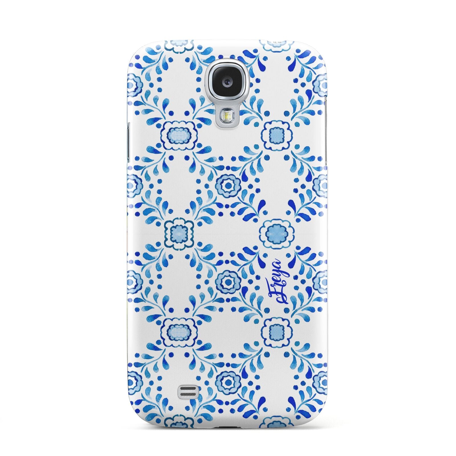 Personalised Floral Greek Tiles Samsung Galaxy S4 Case