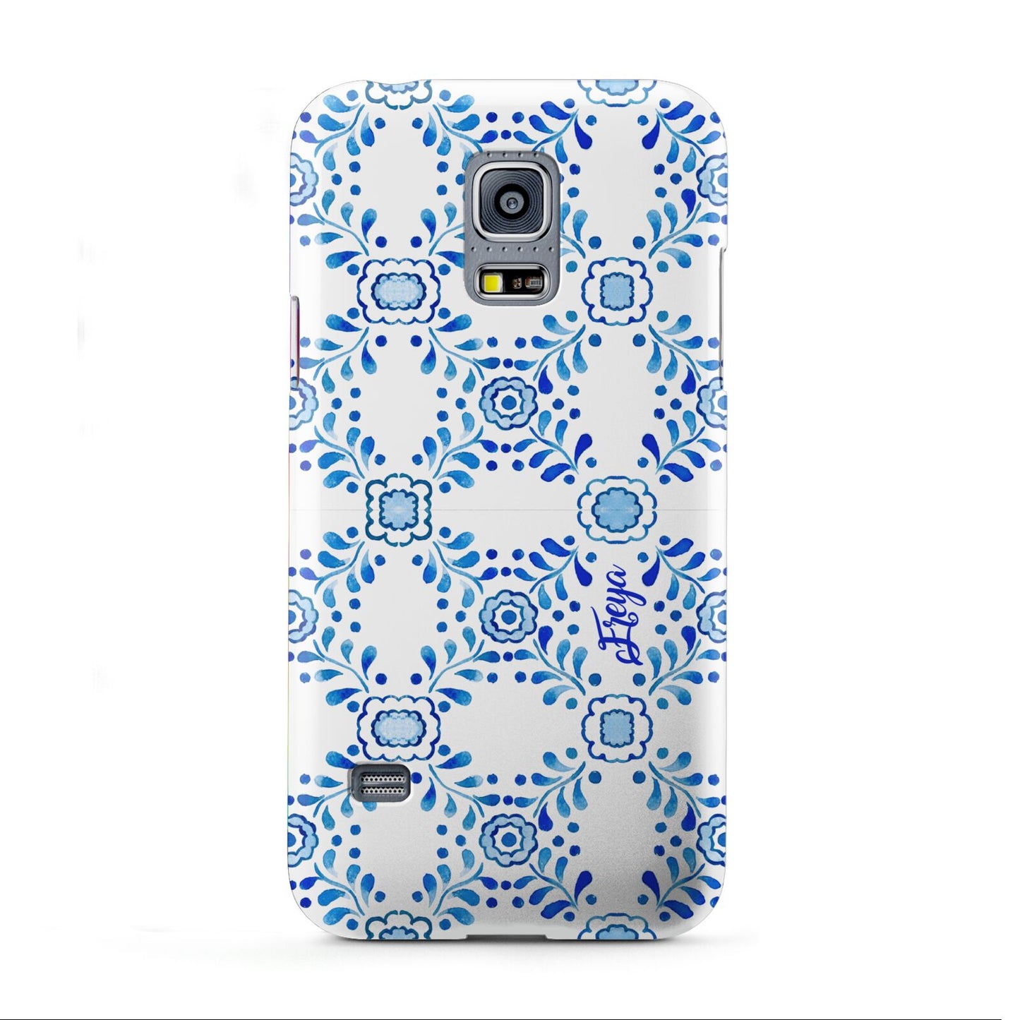 Personalised Floral Greek Tiles Samsung Galaxy S5 Mini Case