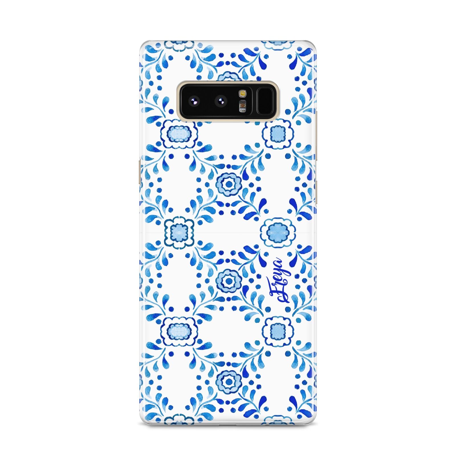 Personalised Floral Greek Tiles Samsung Galaxy S8 Case