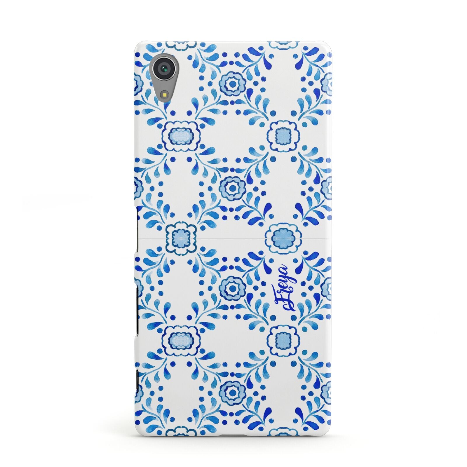 Personalised Floral Greek Tiles Sony Xperia Case