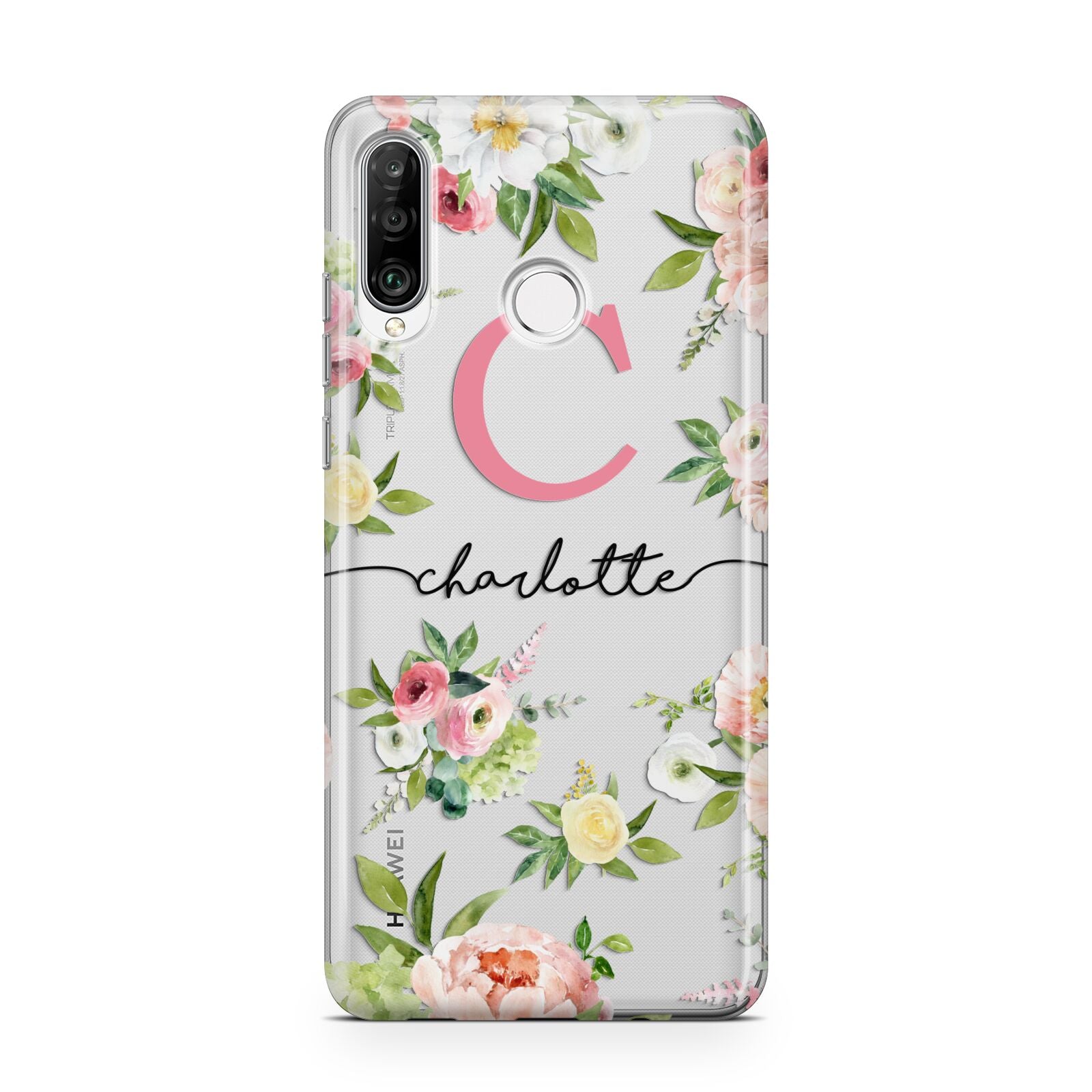 Personalised Floral Huawei P30 Lite Phone Case