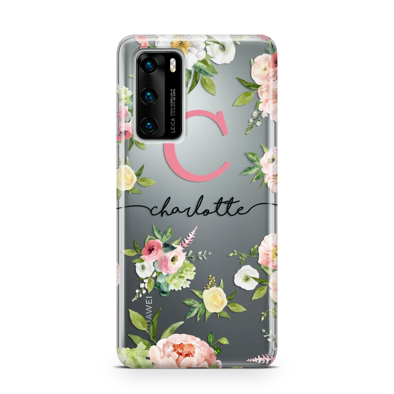 Personalised Floral Huawei P40 Phone Case