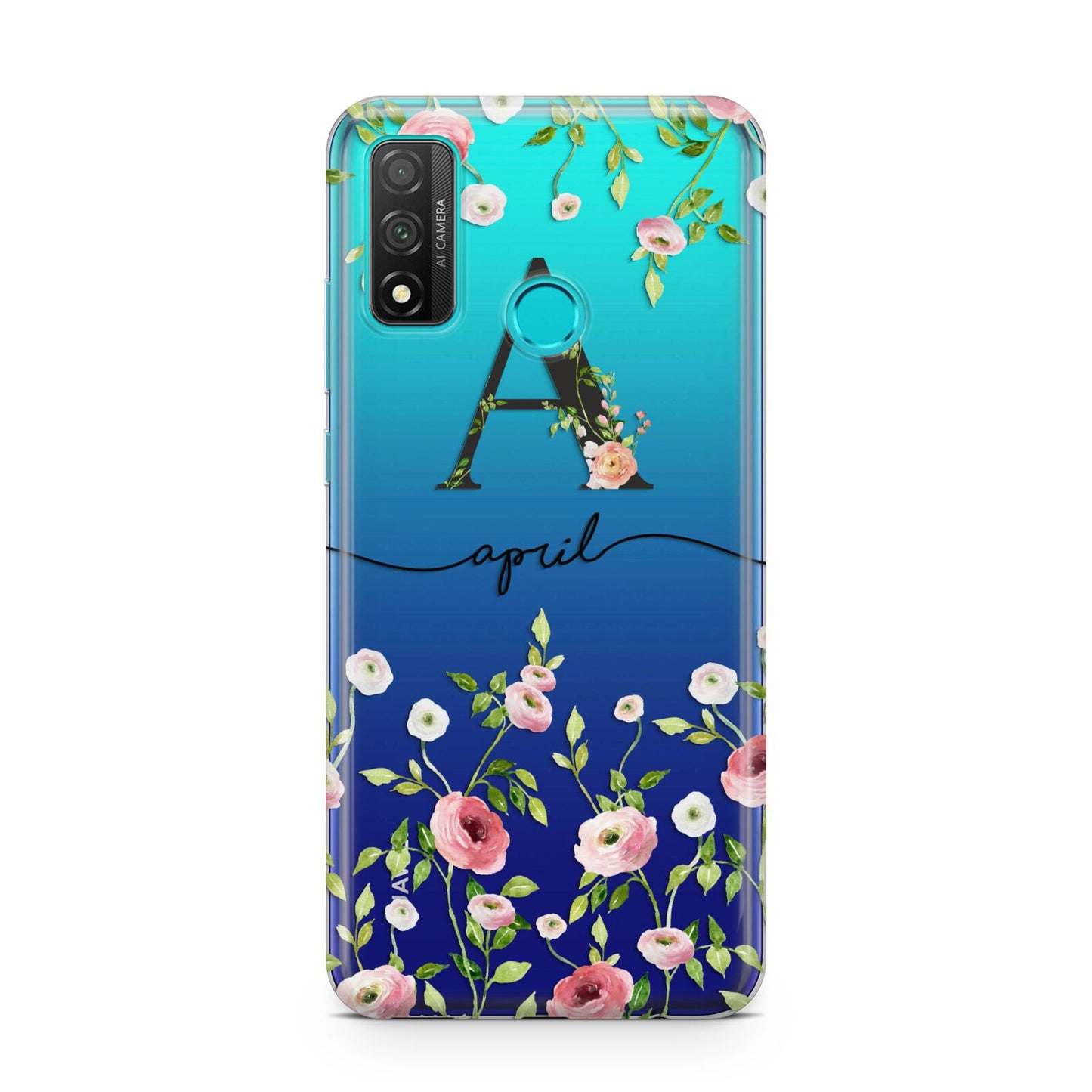 Personalised Floral Initial Huawei P Smart 2020