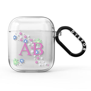 Personalised Floral Initials AirPods Case