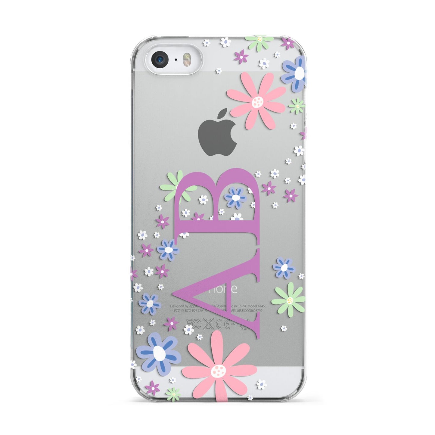 Personalised Floral Initials Apple iPhone 5 Case