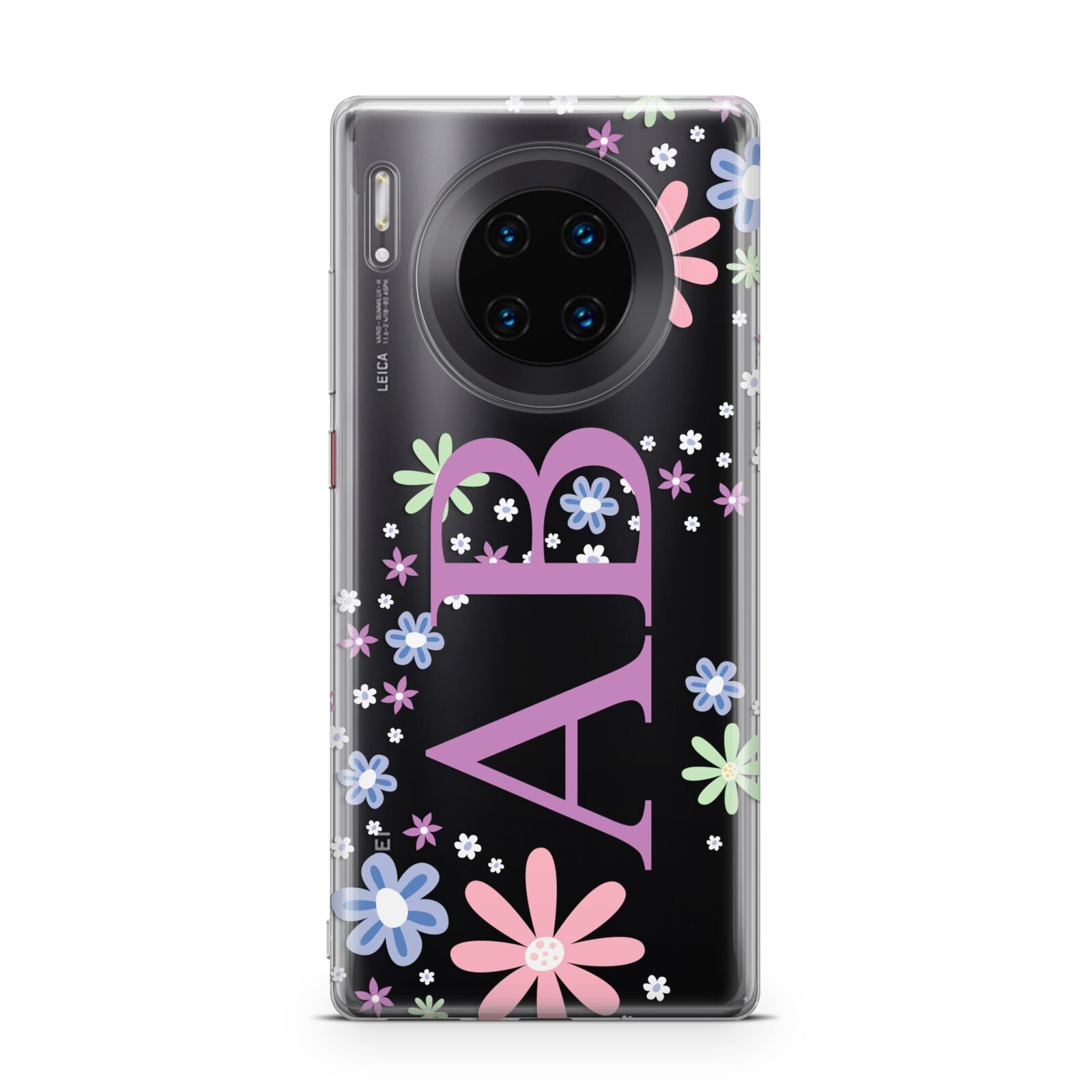 Personalised Floral Initials Huawei Mate 30 Pro Phone Case