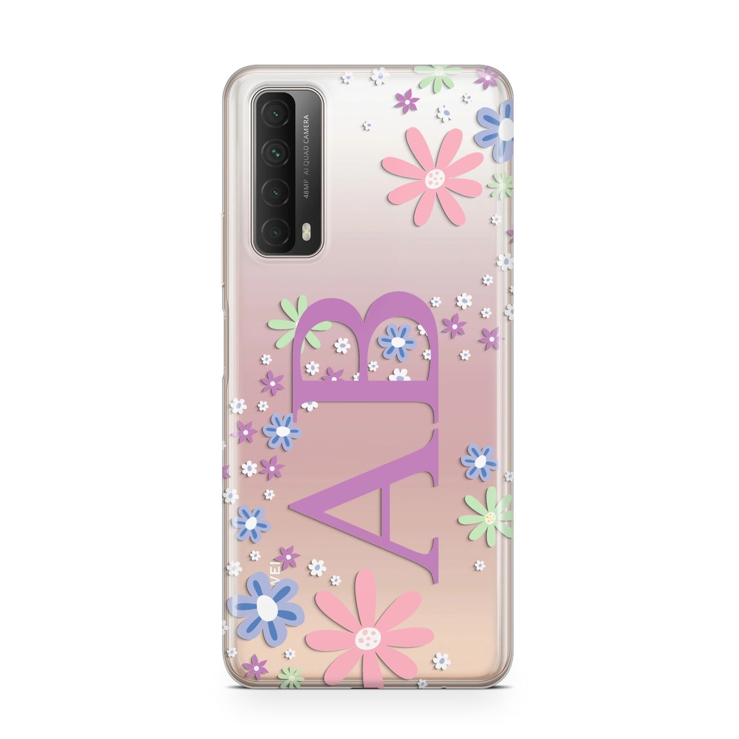 Personalised Floral Initials Huawei P Smart 2021