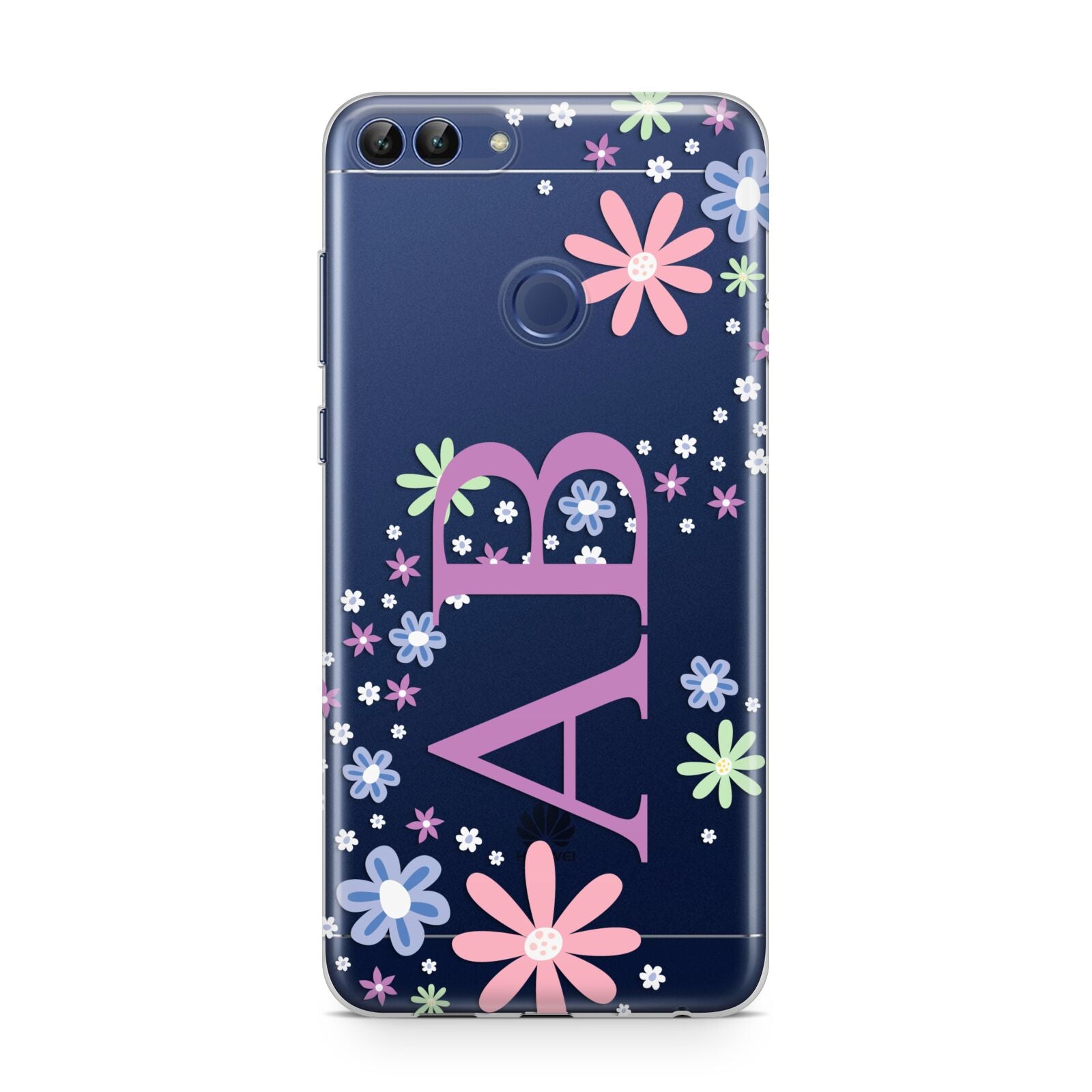 Personalised Floral Initials Huawei P Smart Case