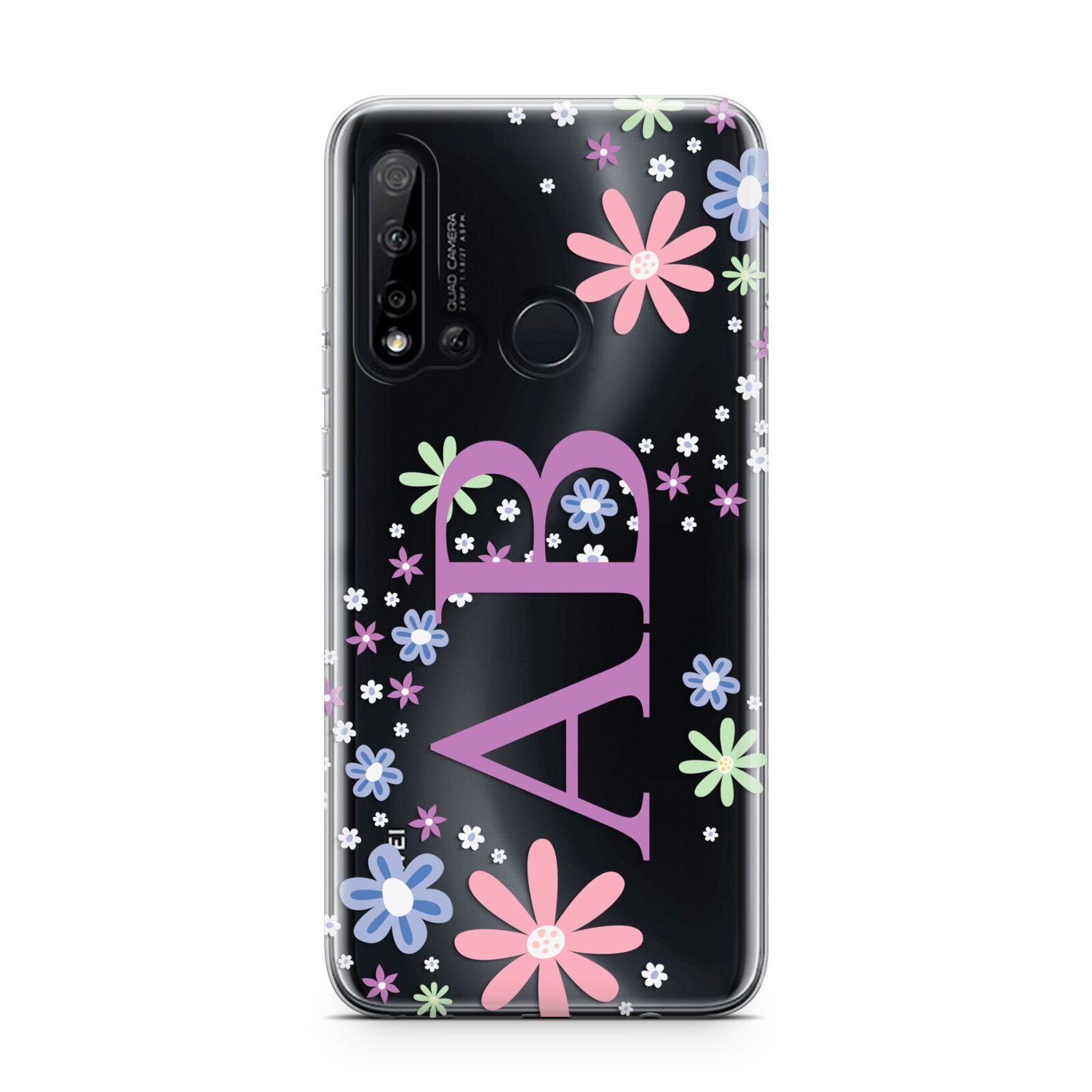 Personalised Floral Initials Huawei P20 Lite 5G Phone Case