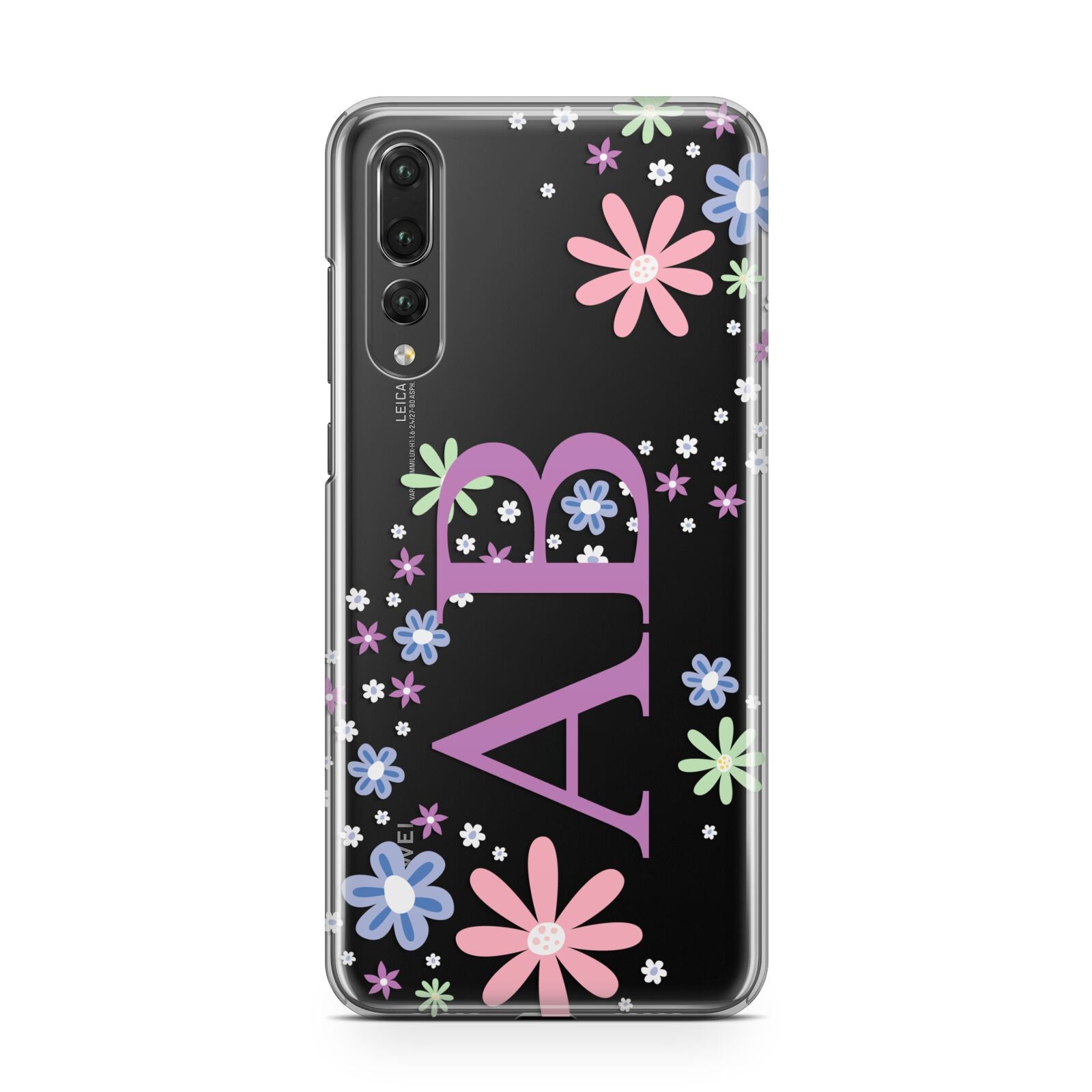 Personalised Floral Initials Huawei P20 Pro Phone Case