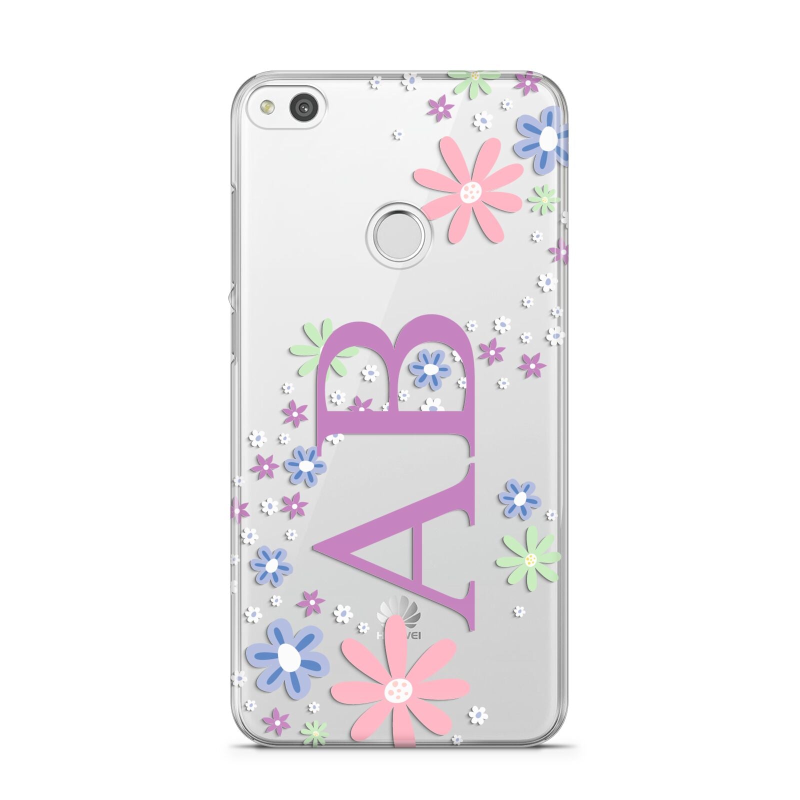 Personalised Floral Initials Huawei P8 Lite Case