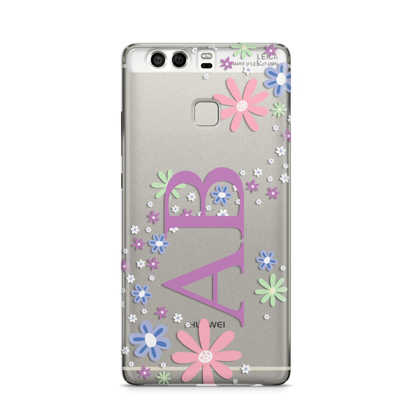 Personalised Floral Initials Huawei P9 Case