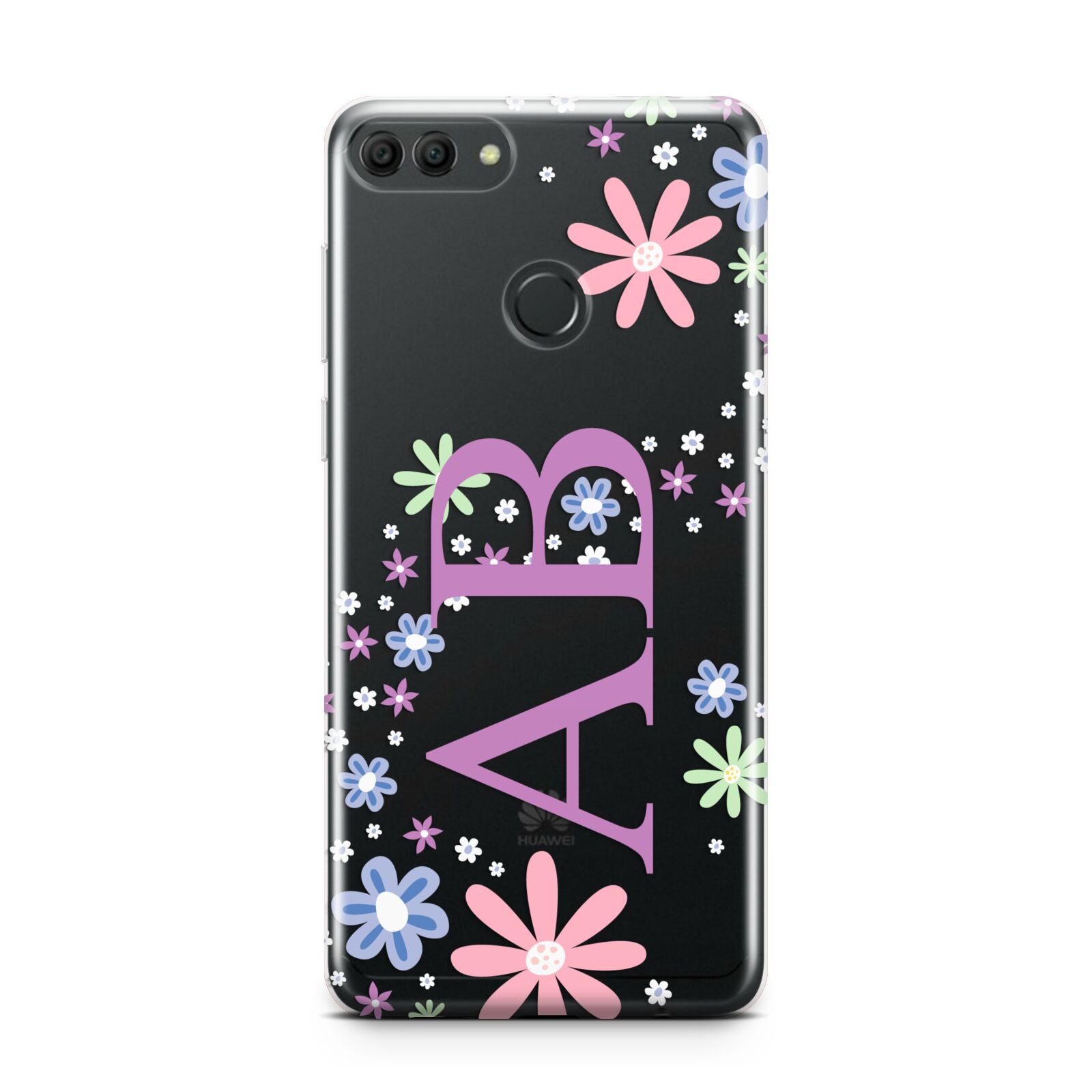 Personalised Floral Initials Huawei Y9 2018