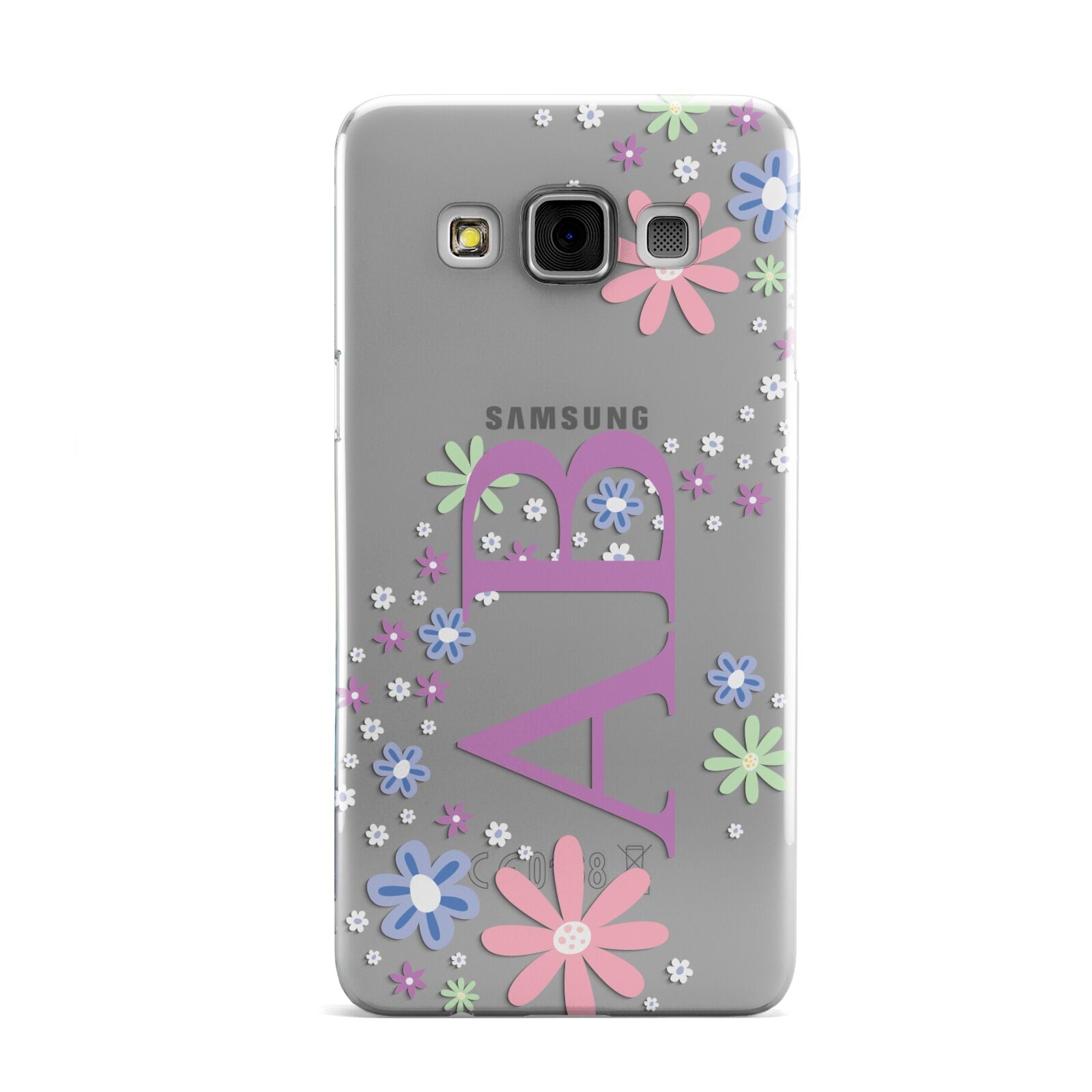 Personalised Floral Initials Samsung Galaxy A3 Case