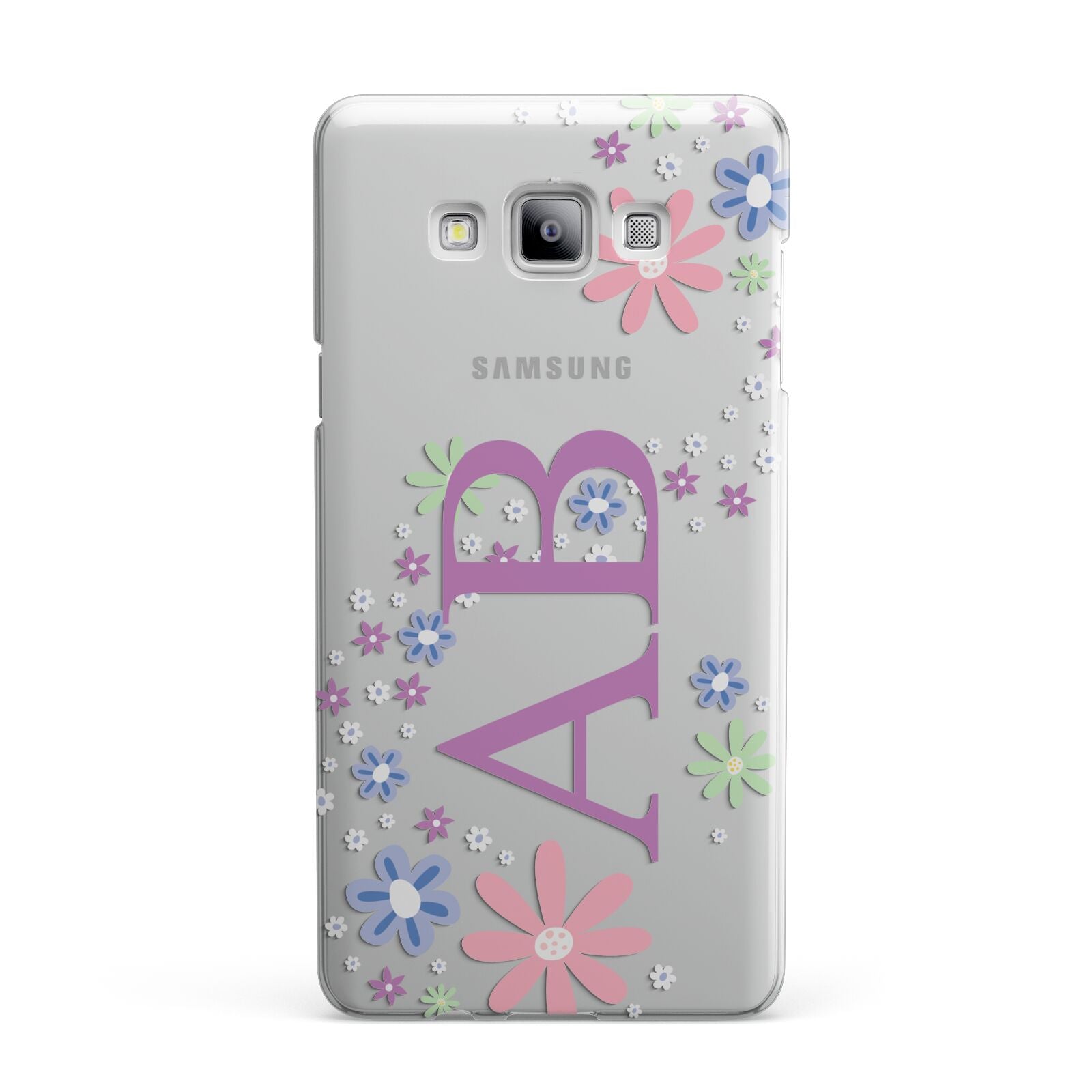 Personalised Floral Initials Samsung Galaxy A7 2015 Case