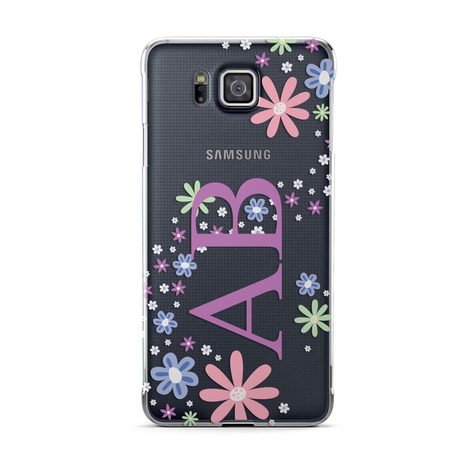 Personalised Floral Initials Samsung Galaxy Alpha Case