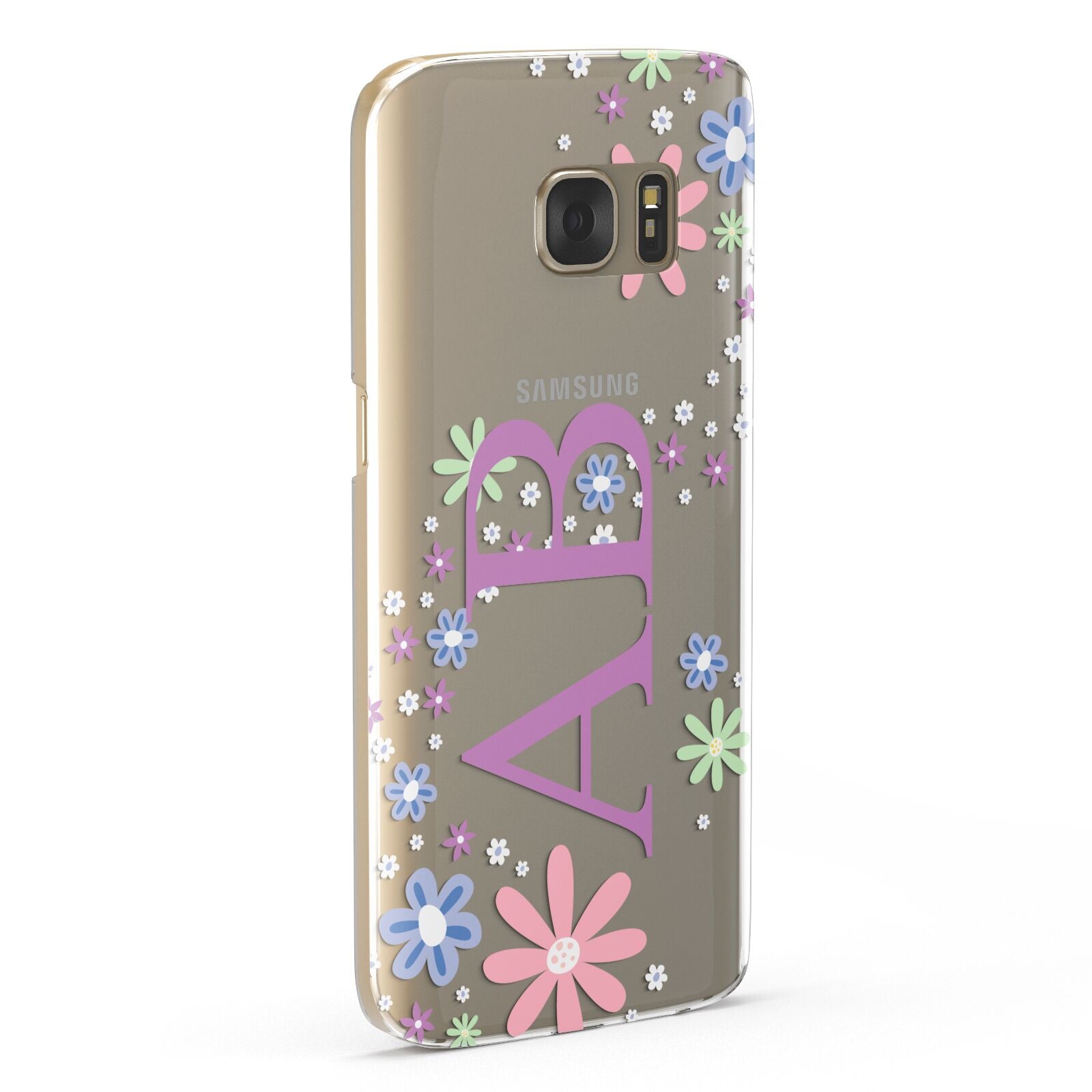 Personalised Floral Initials Samsung Galaxy Case Fourty Five Degrees