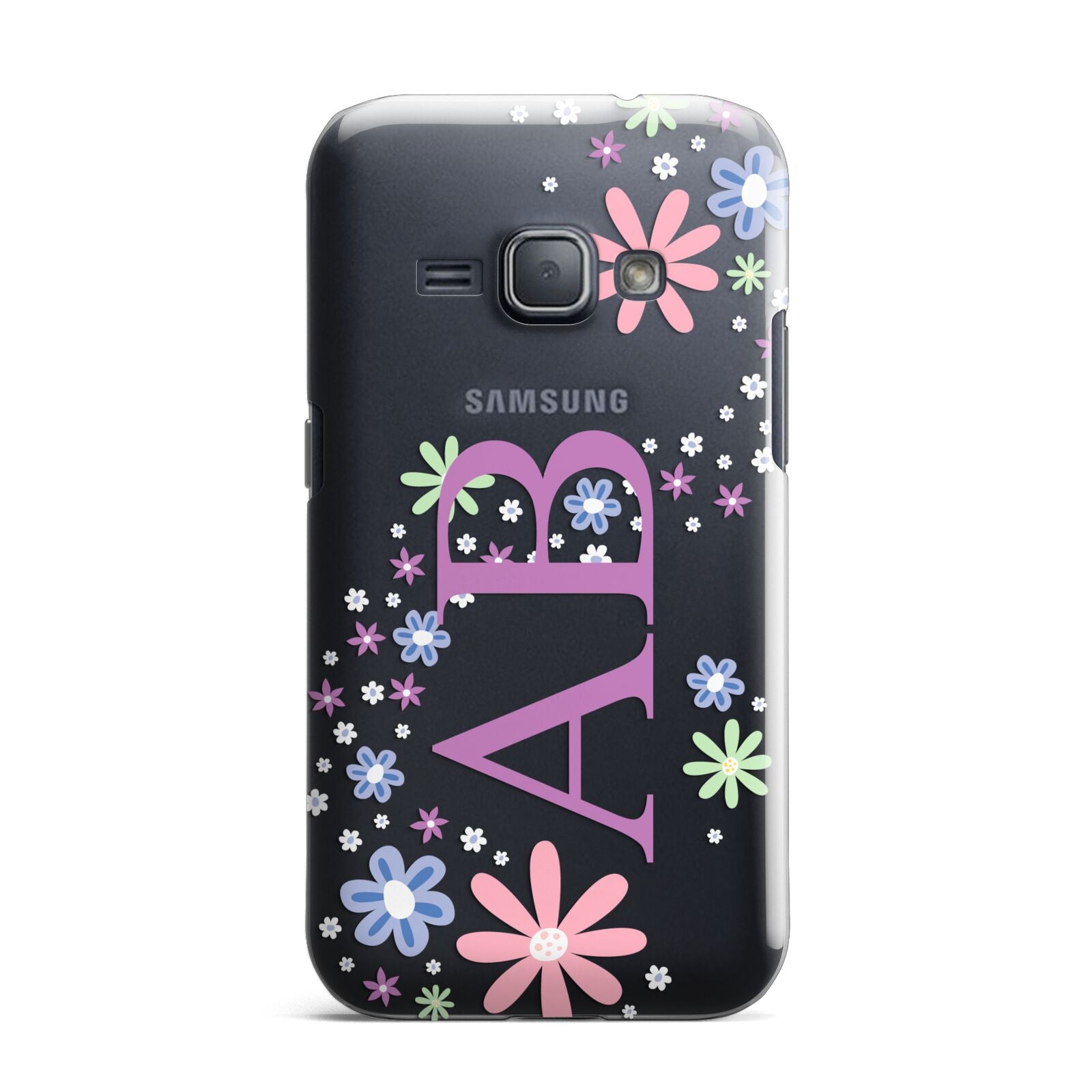 Personalised Floral Initials Samsung Galaxy J1 2016 Case