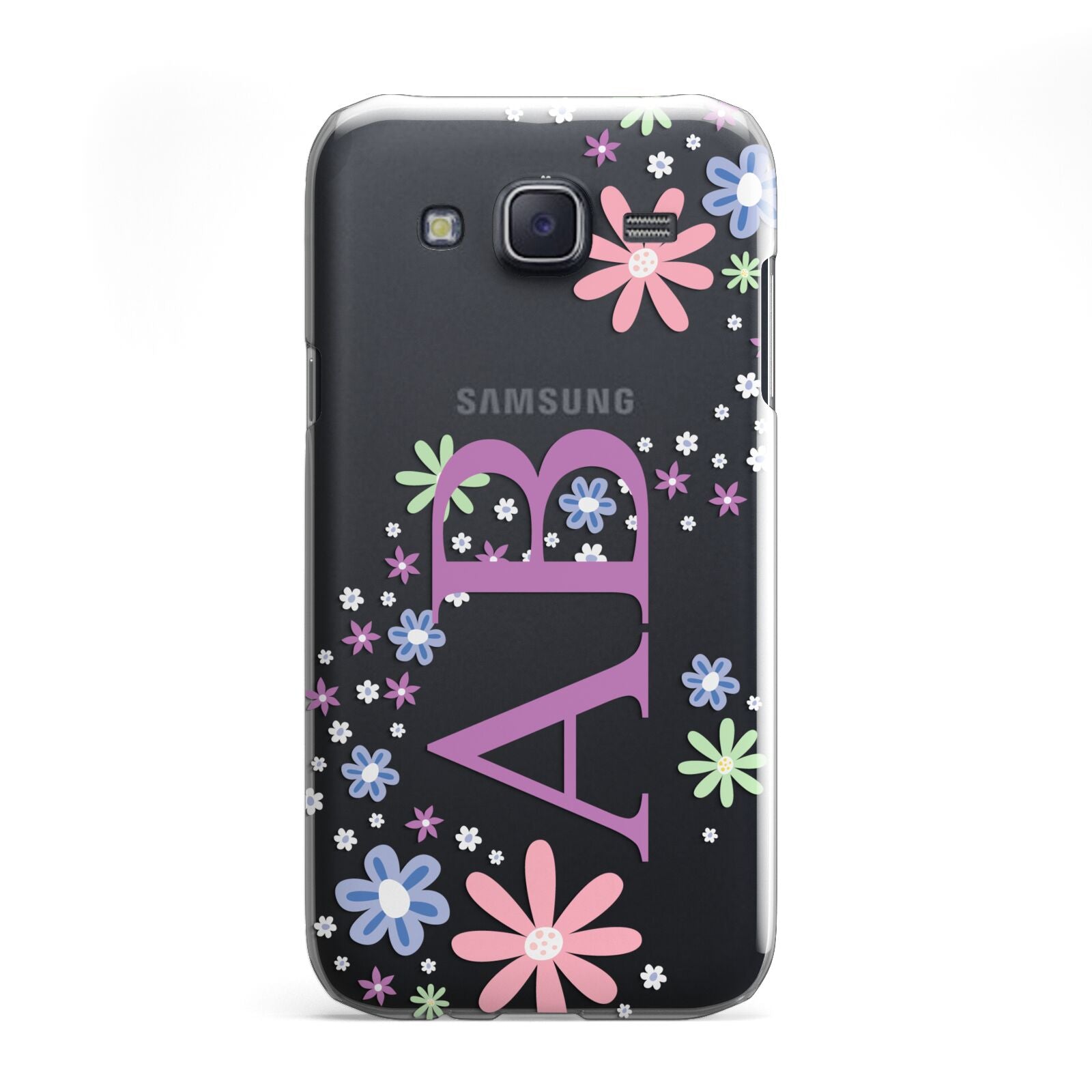 Personalised Floral Initials Samsung Galaxy J5 Case