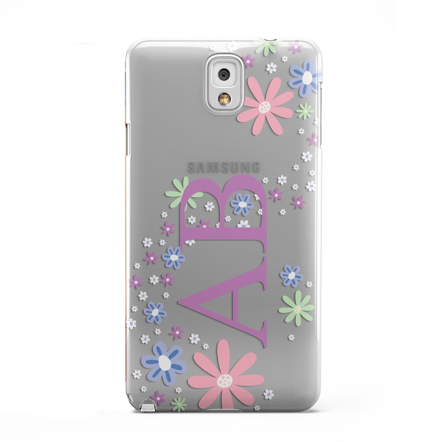 Personalised Floral Initials Samsung Galaxy Note 3 Case