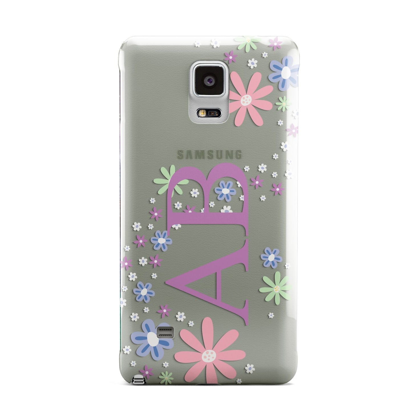 Personalised Floral Initials Samsung Galaxy Note 4 Case