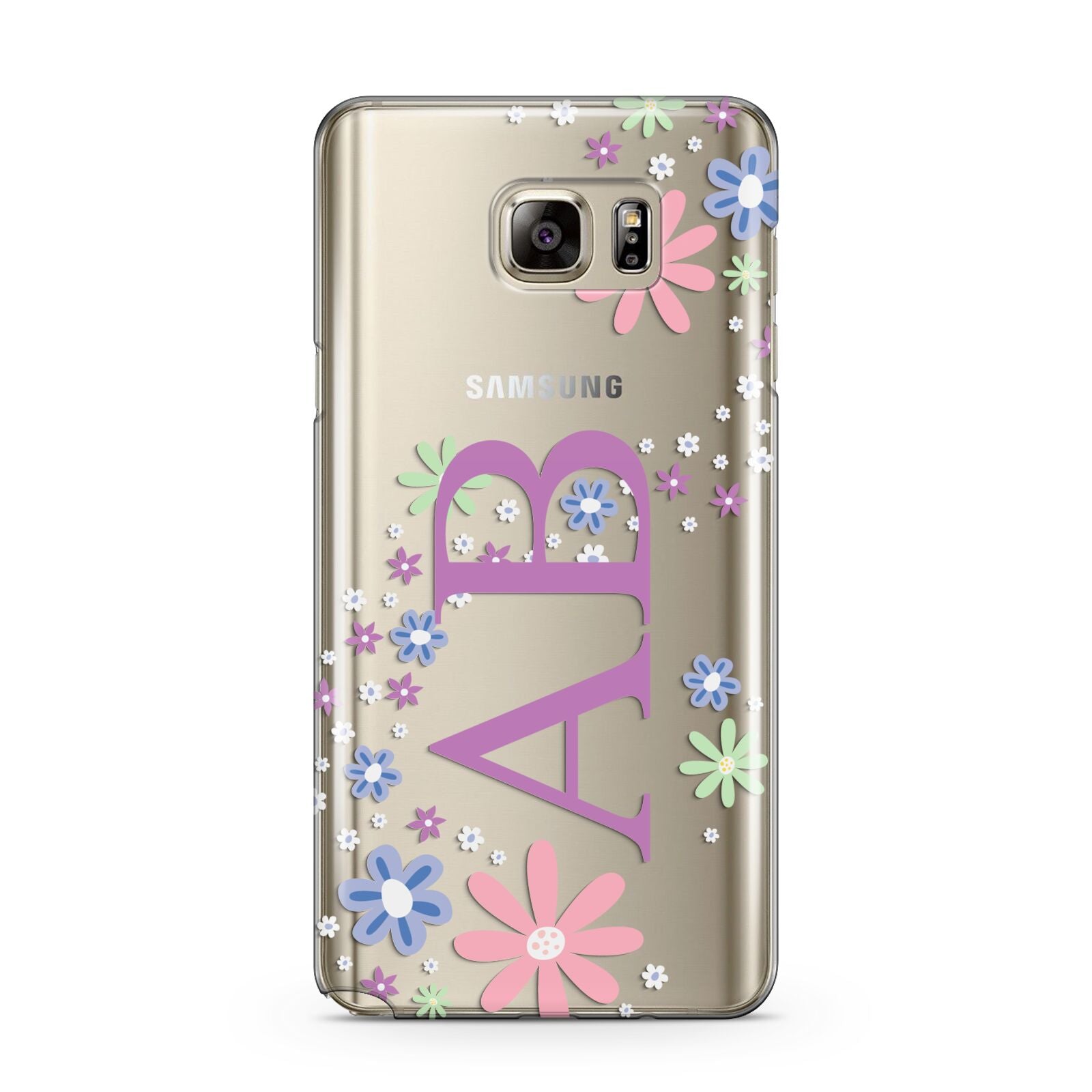 Personalised Floral Initials Samsung Galaxy Note 5 Case