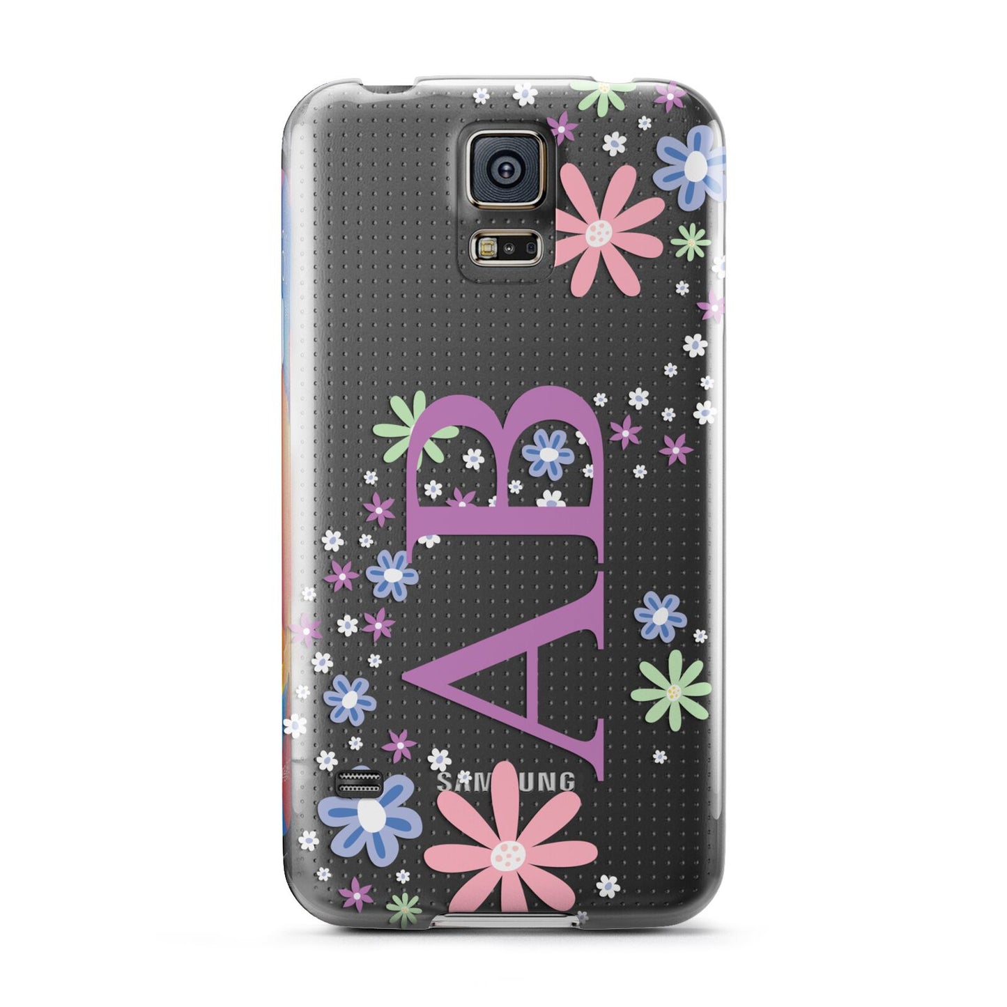 Personalised Floral Initials Samsung Galaxy S5 Case